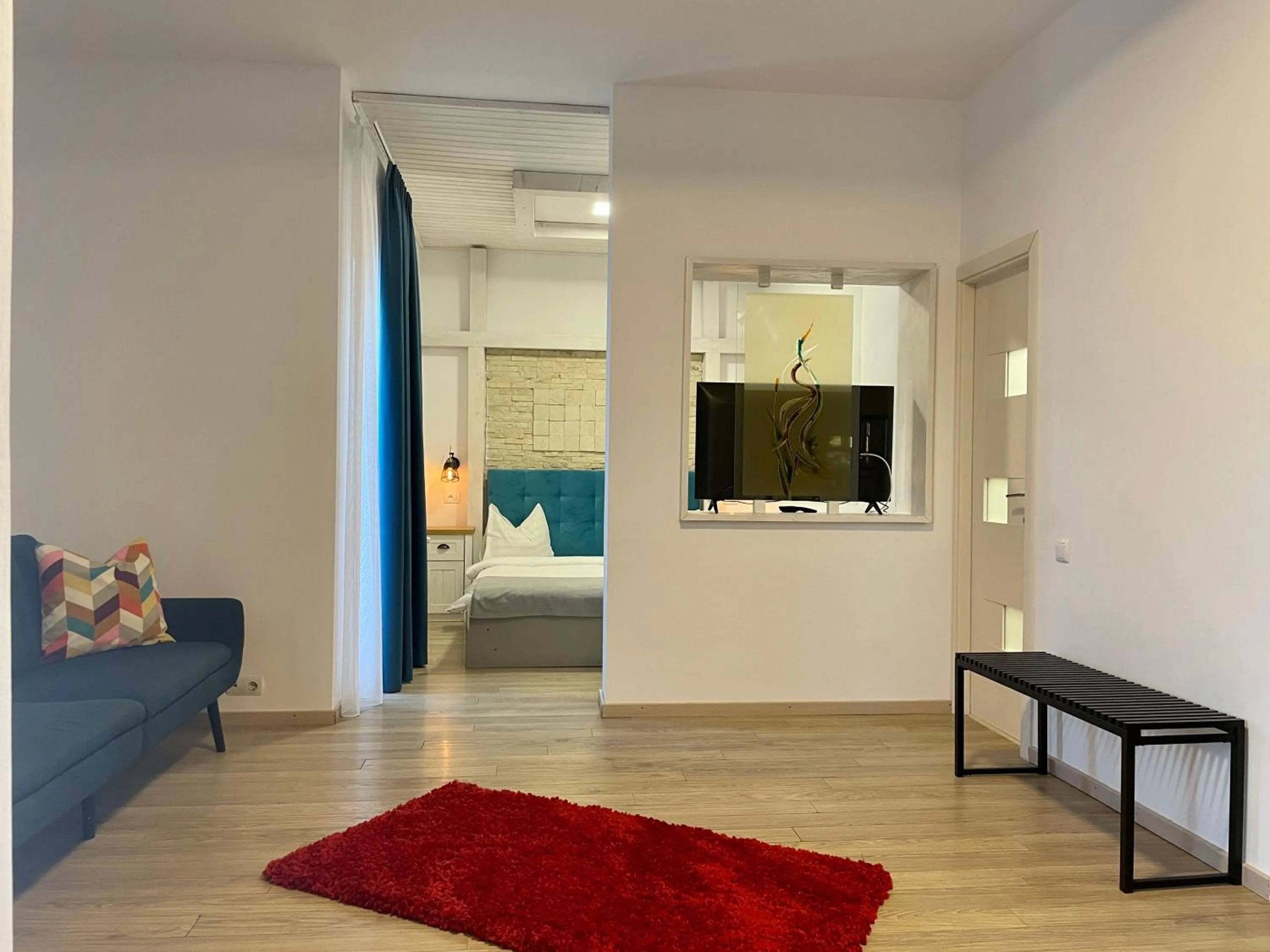 Seating area, Bed in Casa Teo