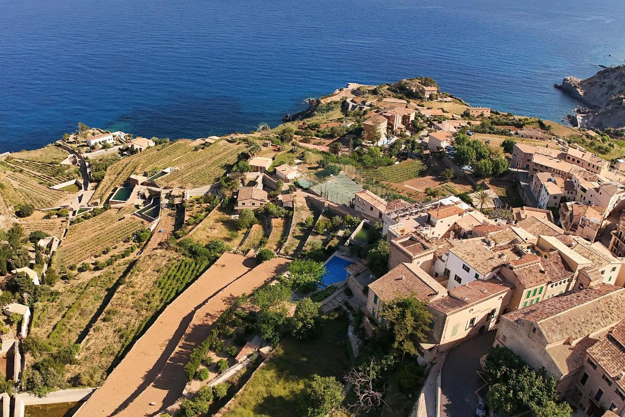 Bird's eye view in Hostal Sa Baronia