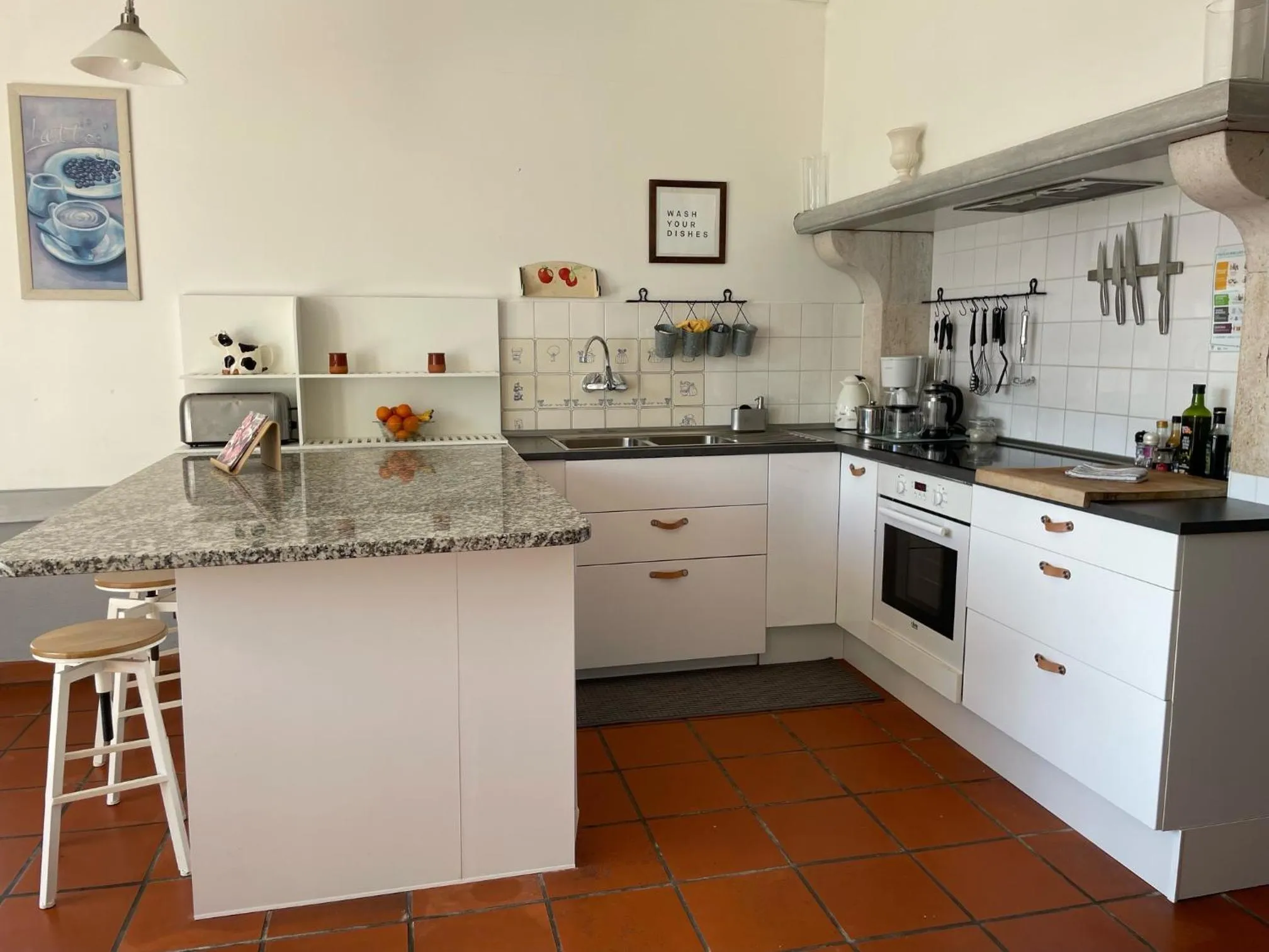 Communal kitchen in Domaine de Bassilour