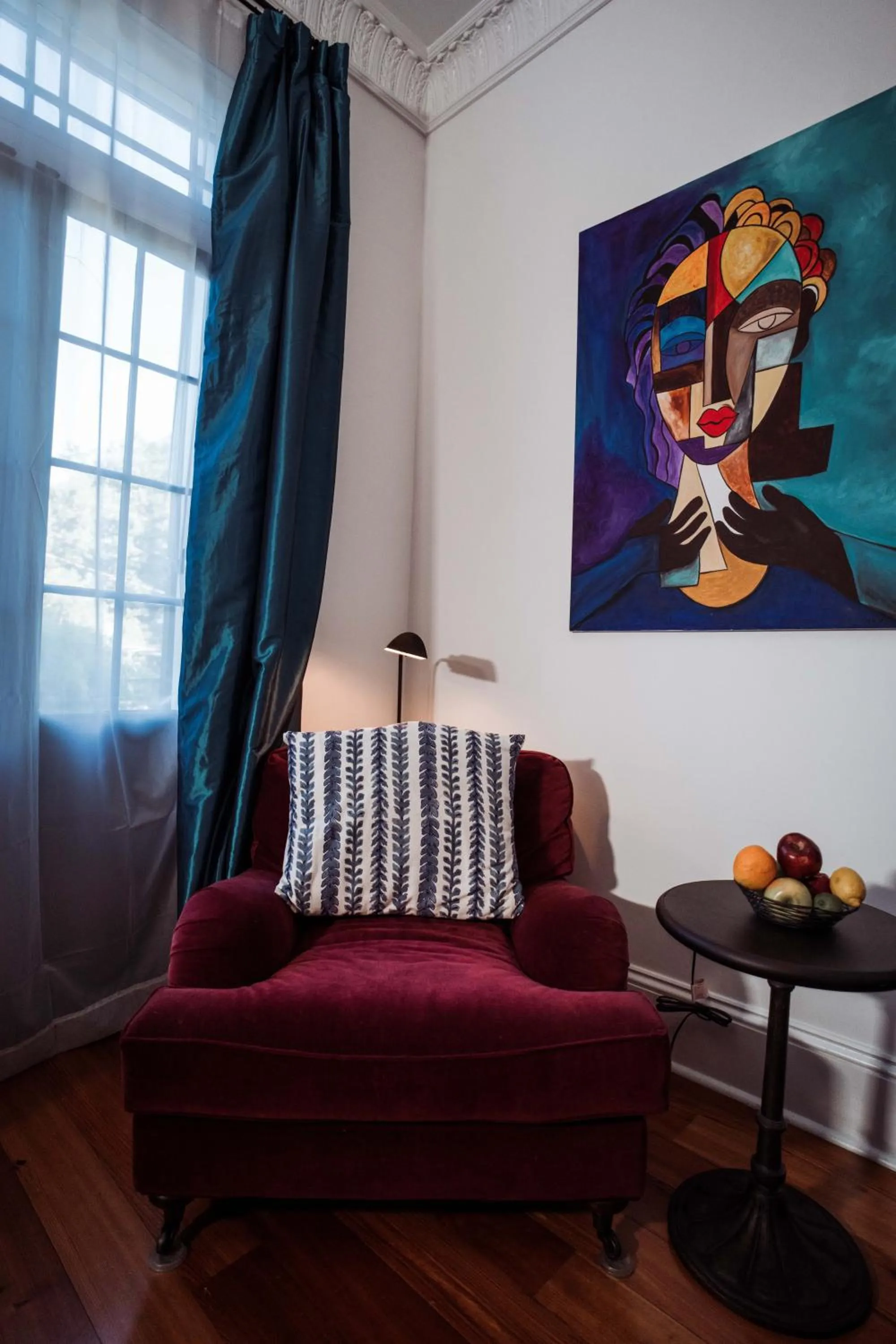 Seating area in Royal Frenchmen Hotel and Bar