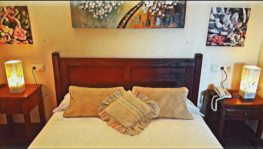 Bed in Vía Natura Hotel Rural