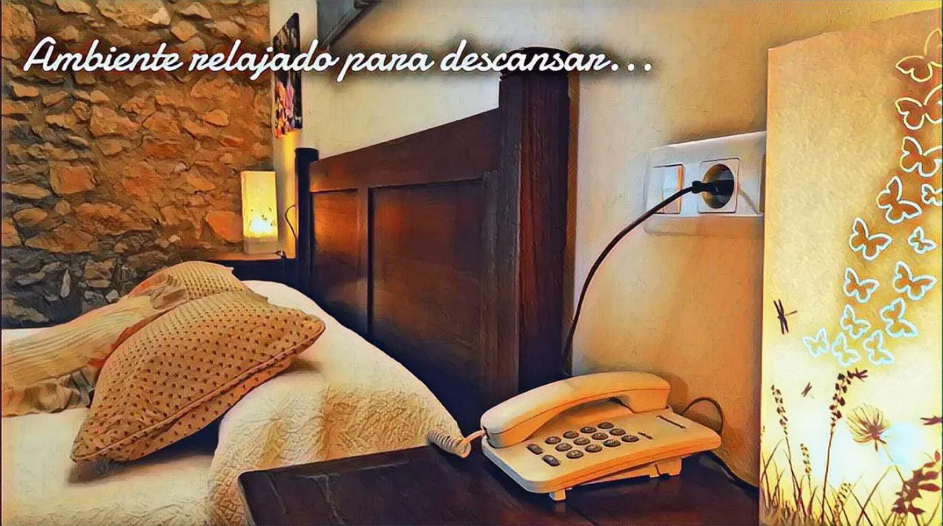 Bed in Vía Natura Hotel Rural