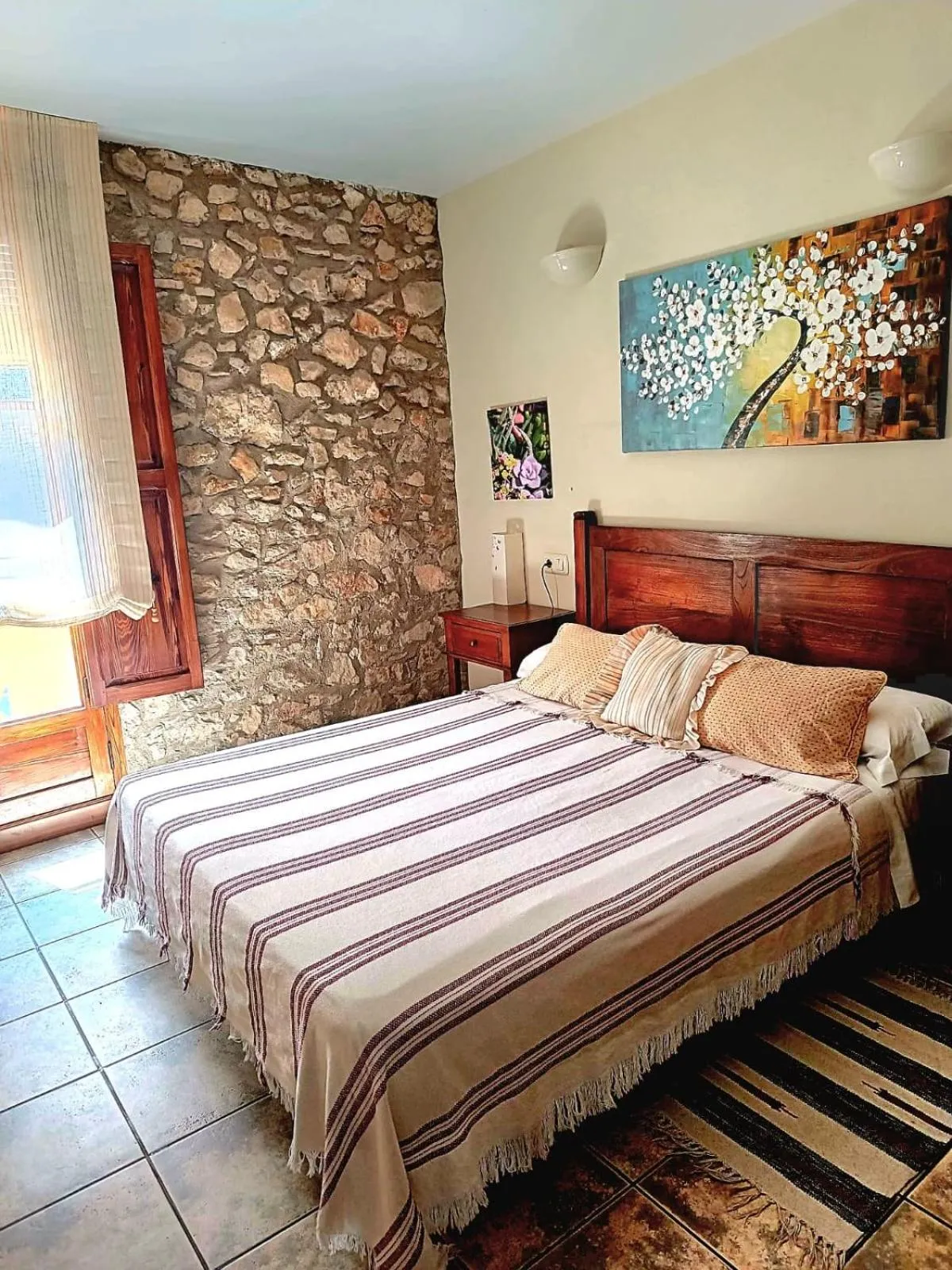 Bed in Vía Natura Hotel Rural