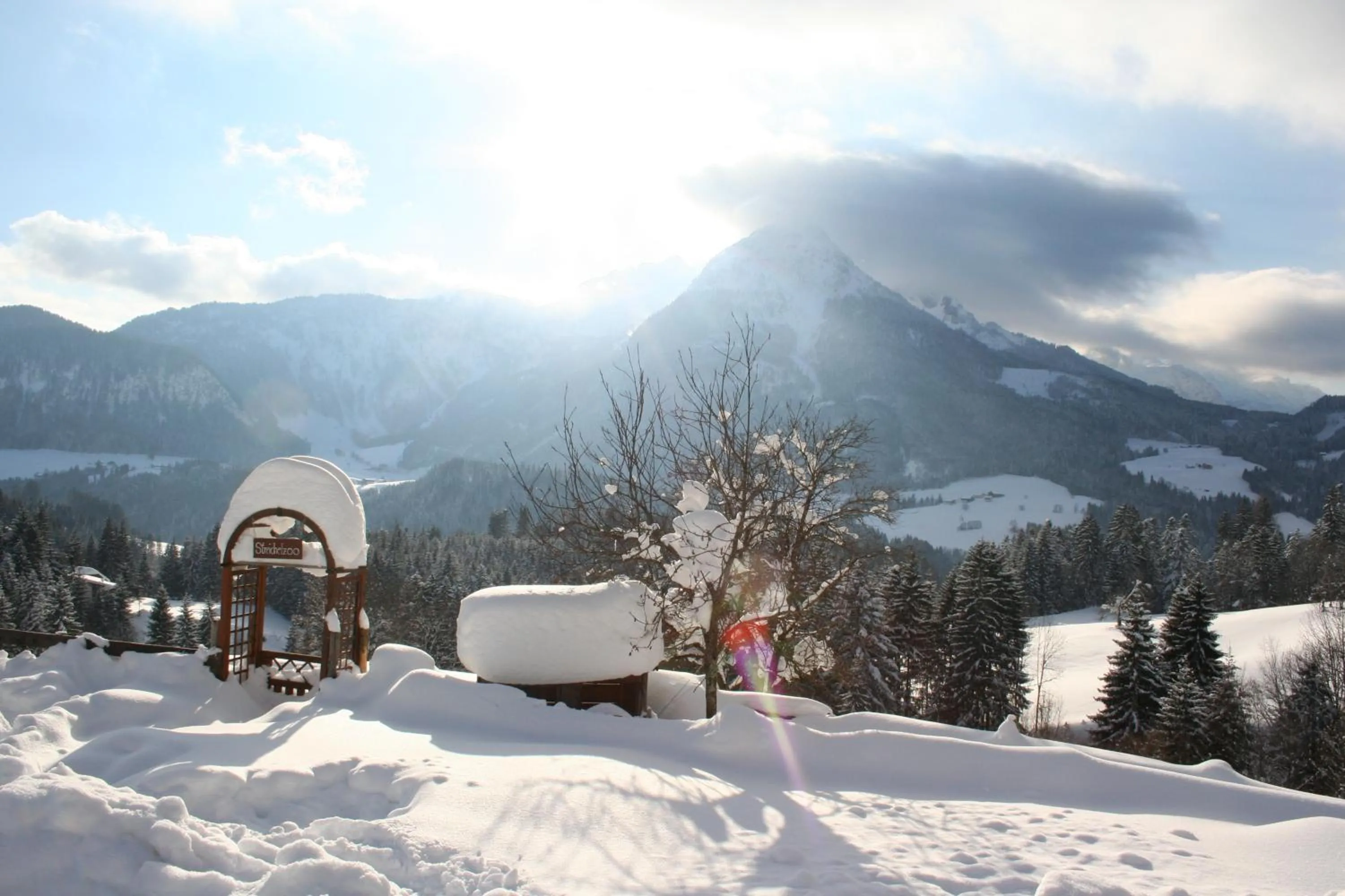 Winter in Alpenapartments Unterschlag