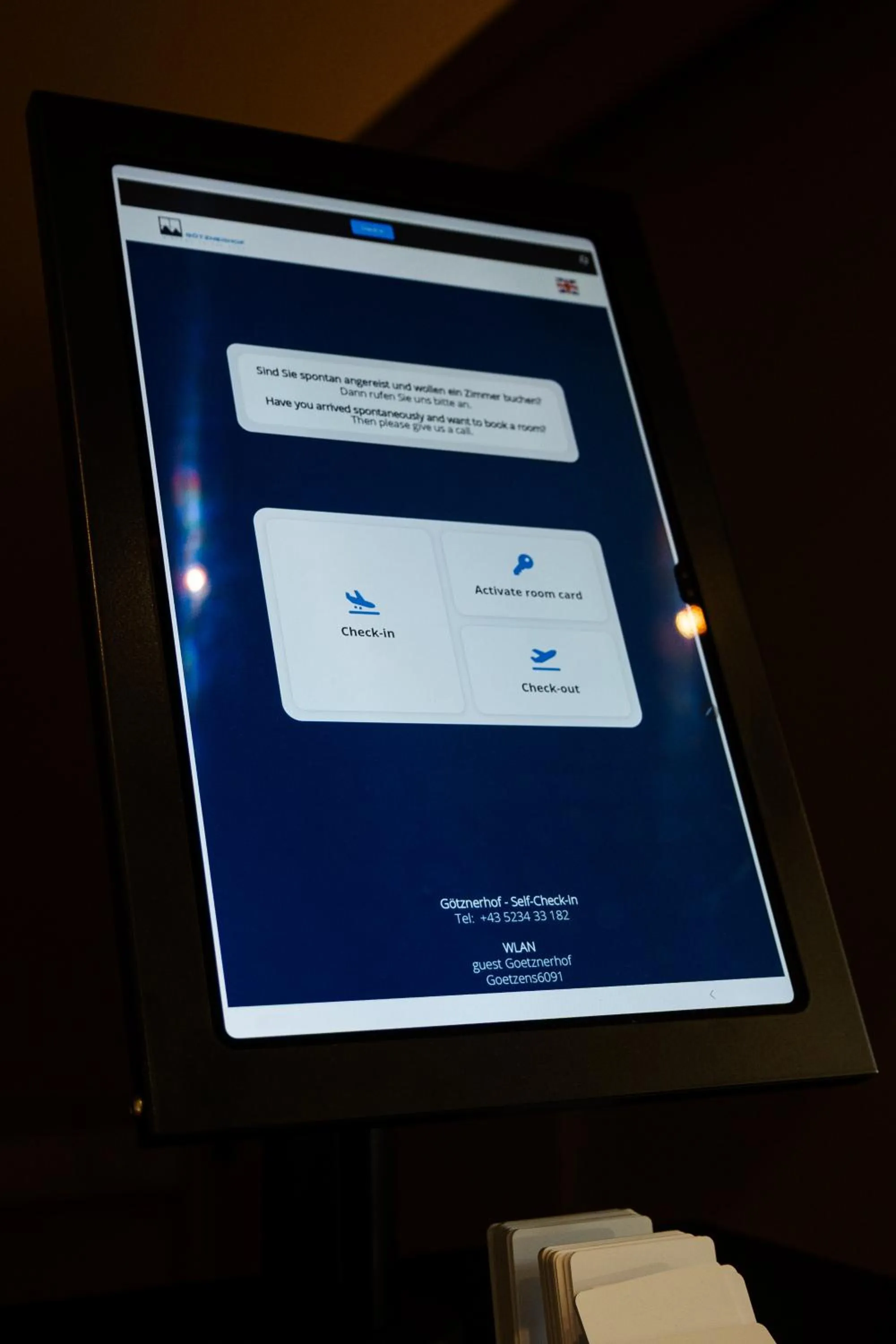 Lobby or reception in Götznerhof - Self-Check-in