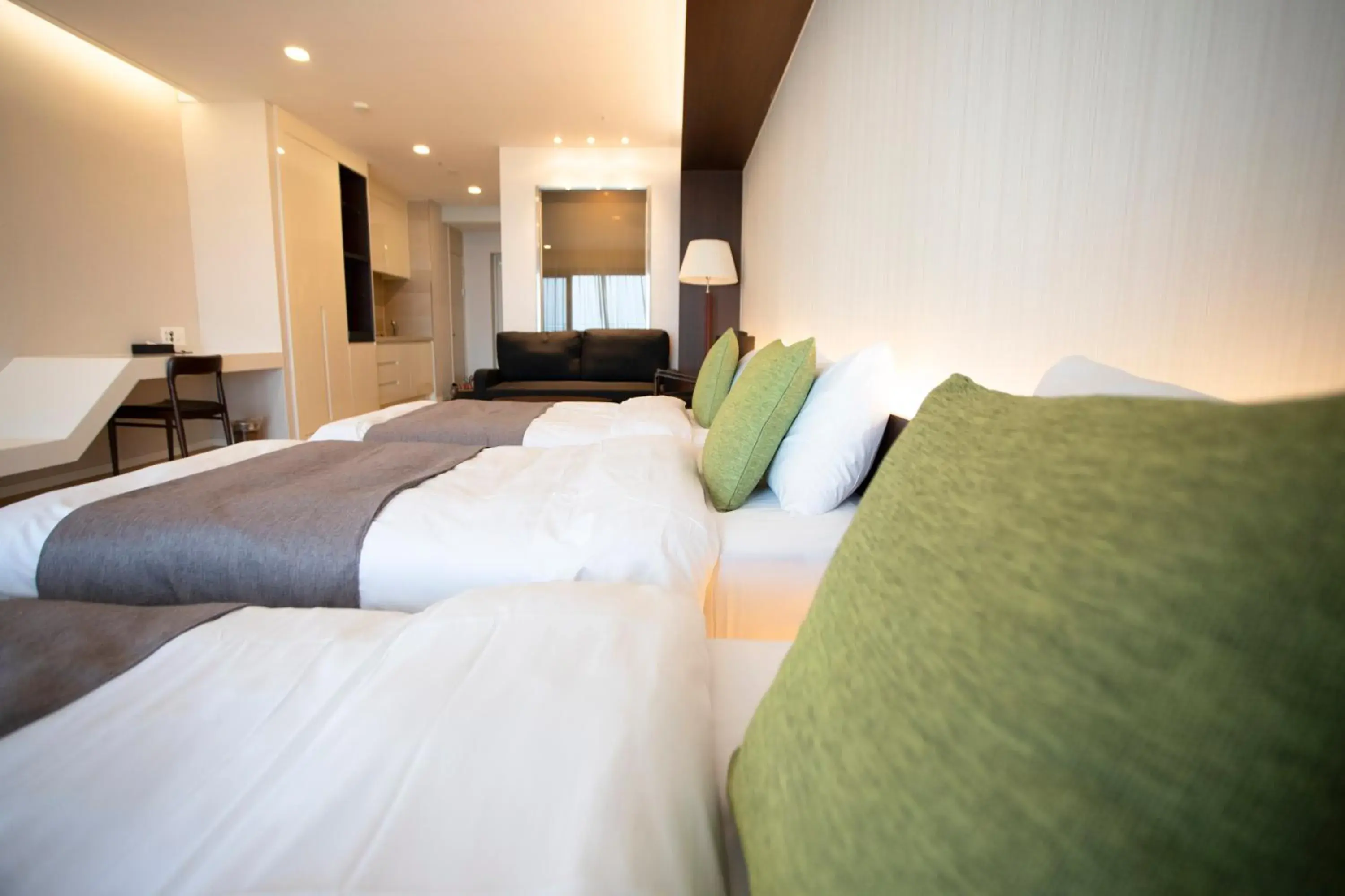Bed in The Qube Resort Jeju Bed in The Qube Resort Jeju
