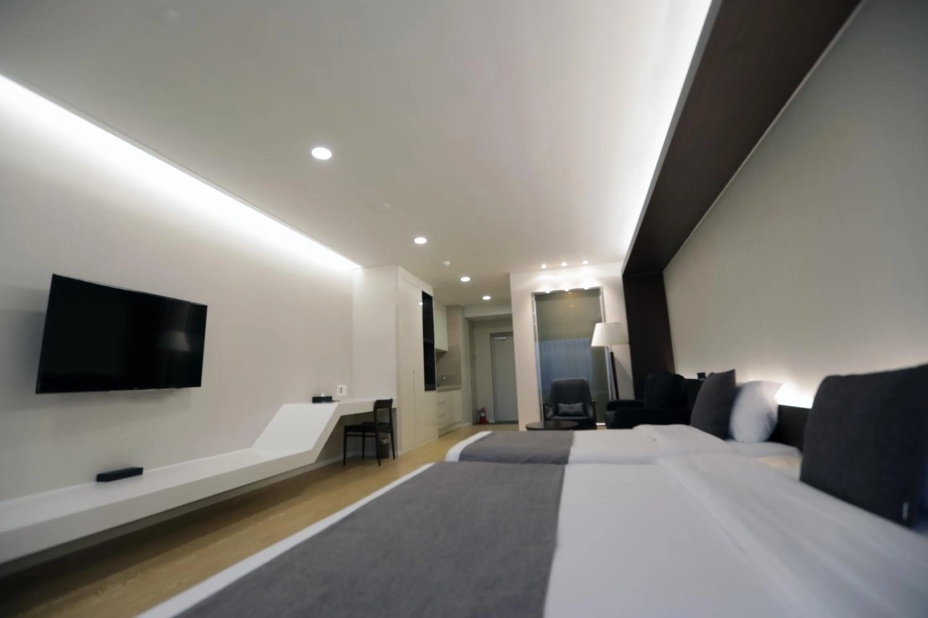 Bed in The Qube Resort Jeju