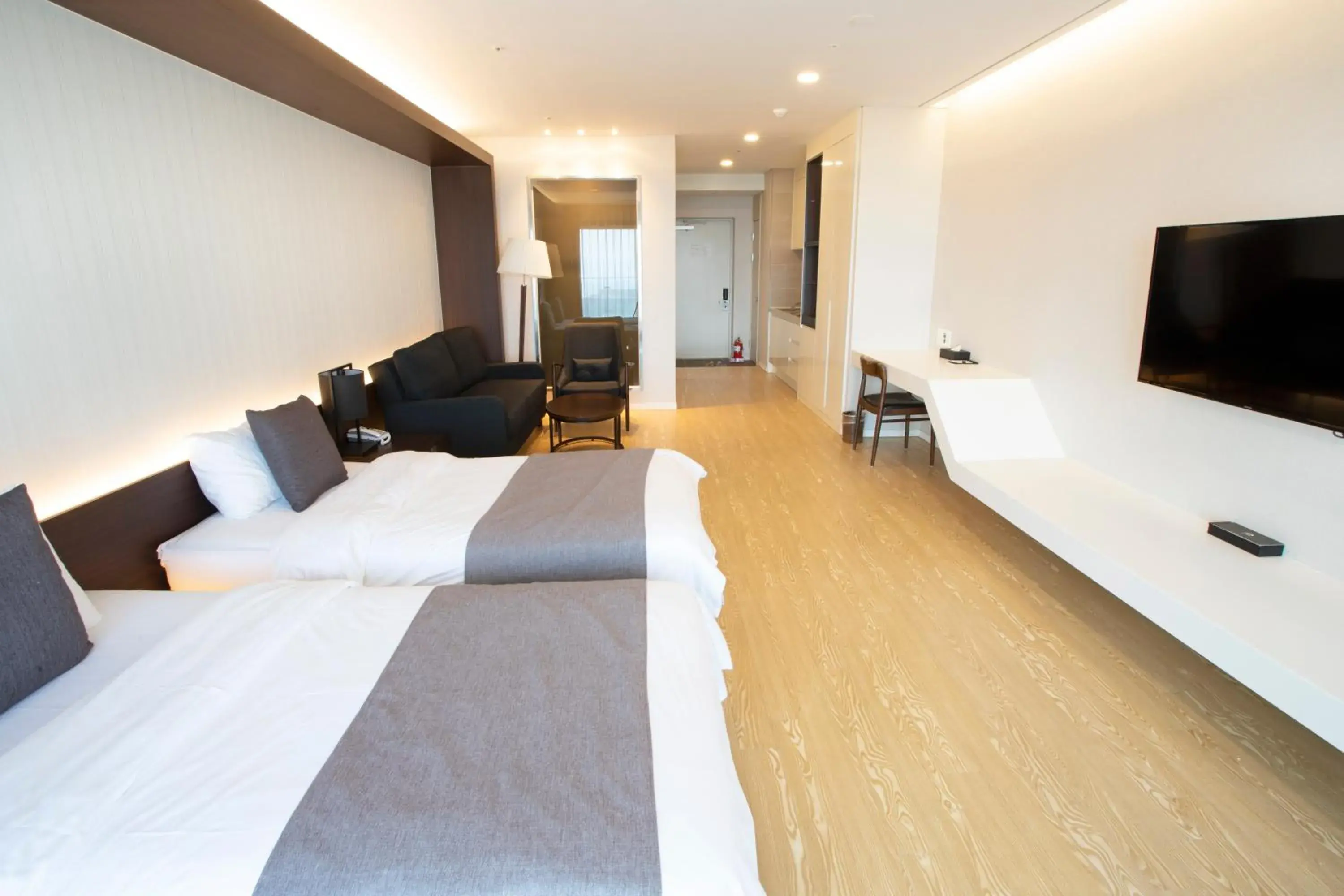 Bed in The Qube Resort Jeju Bed in The Qube Resort Jeju