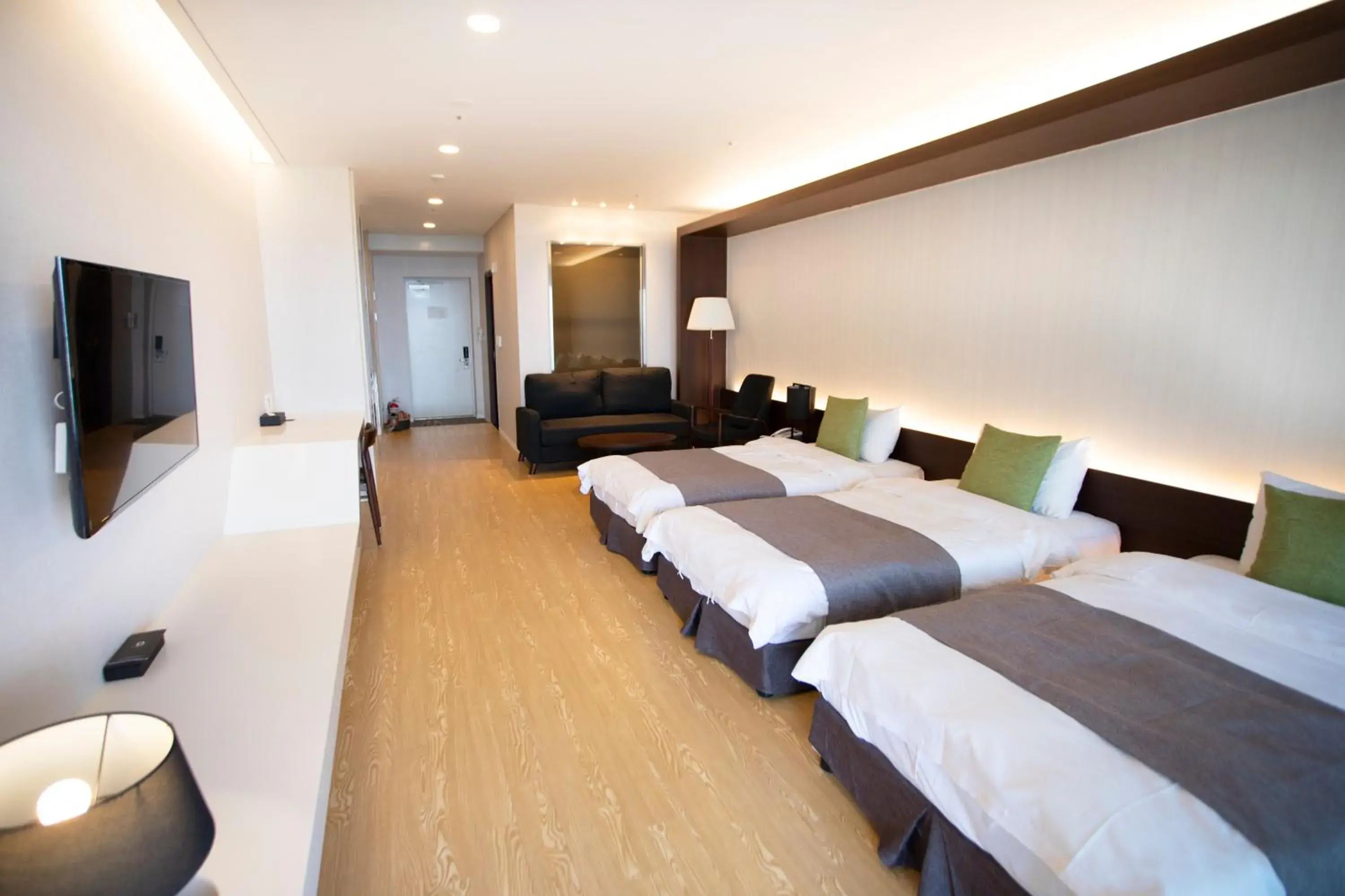 Bed in The Qube Resort Jeju Bed in The Qube Resort Jeju