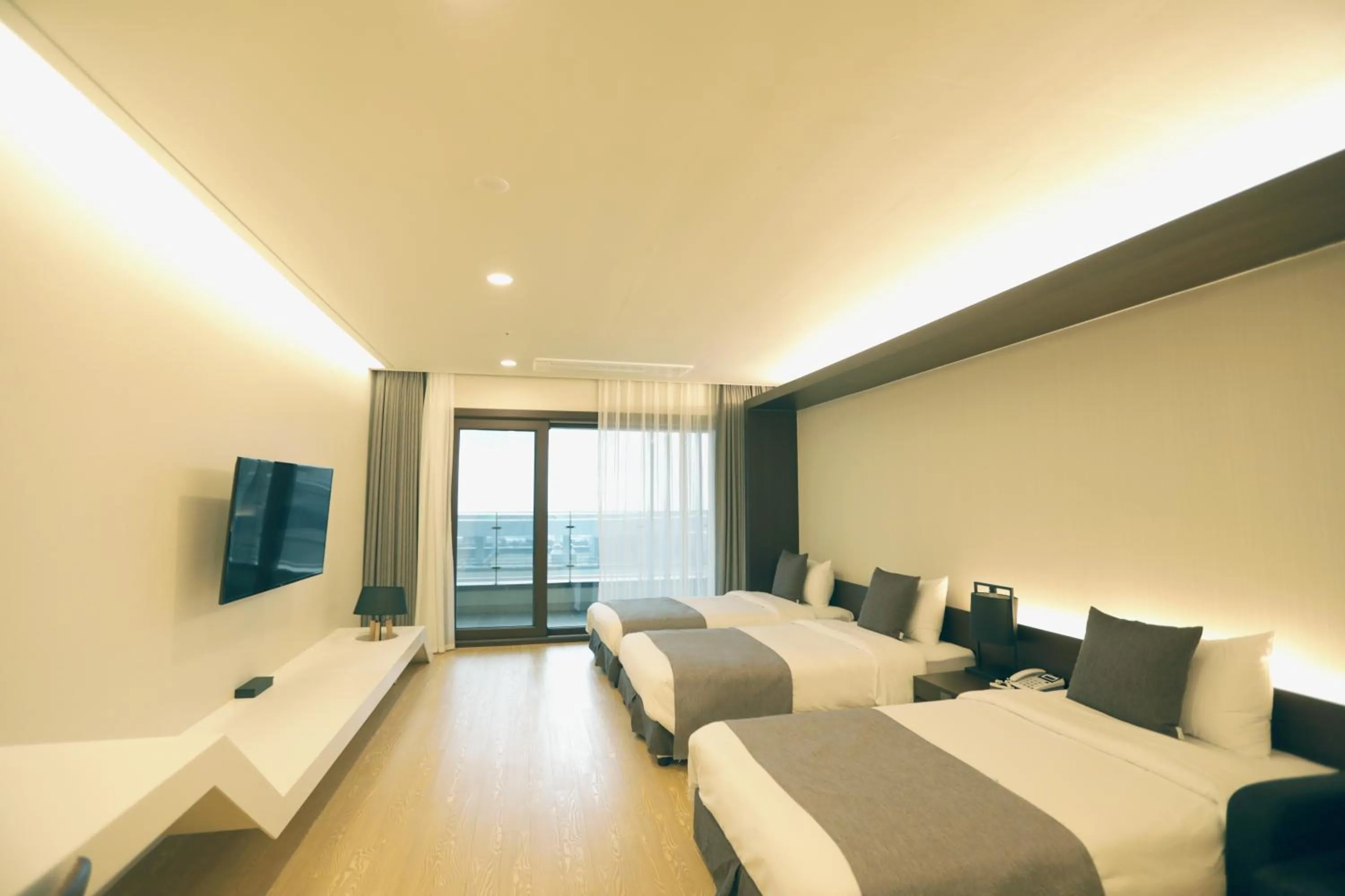 Bed in The Qube Resort Jeju