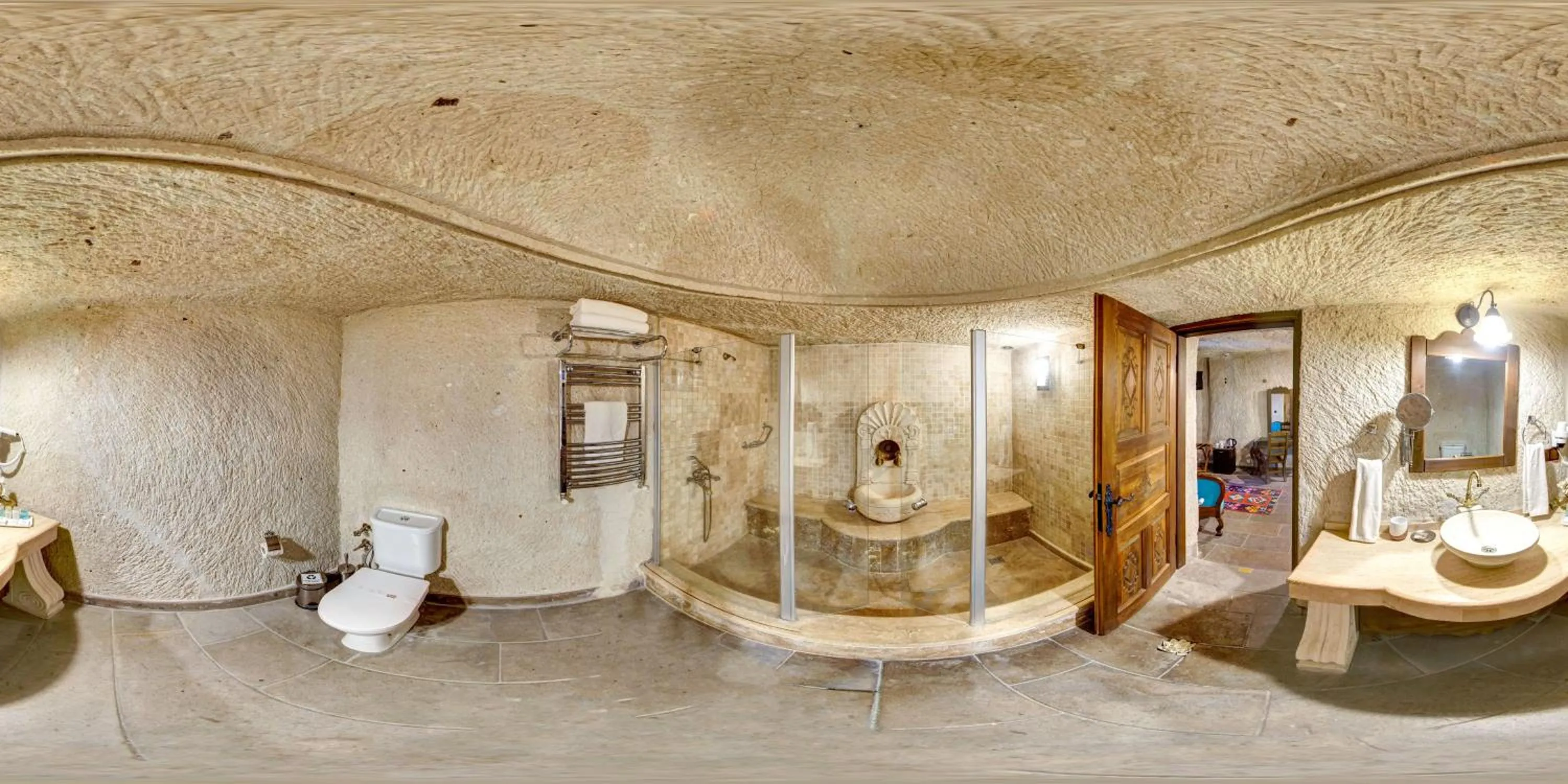 Shower in Miras Hotel