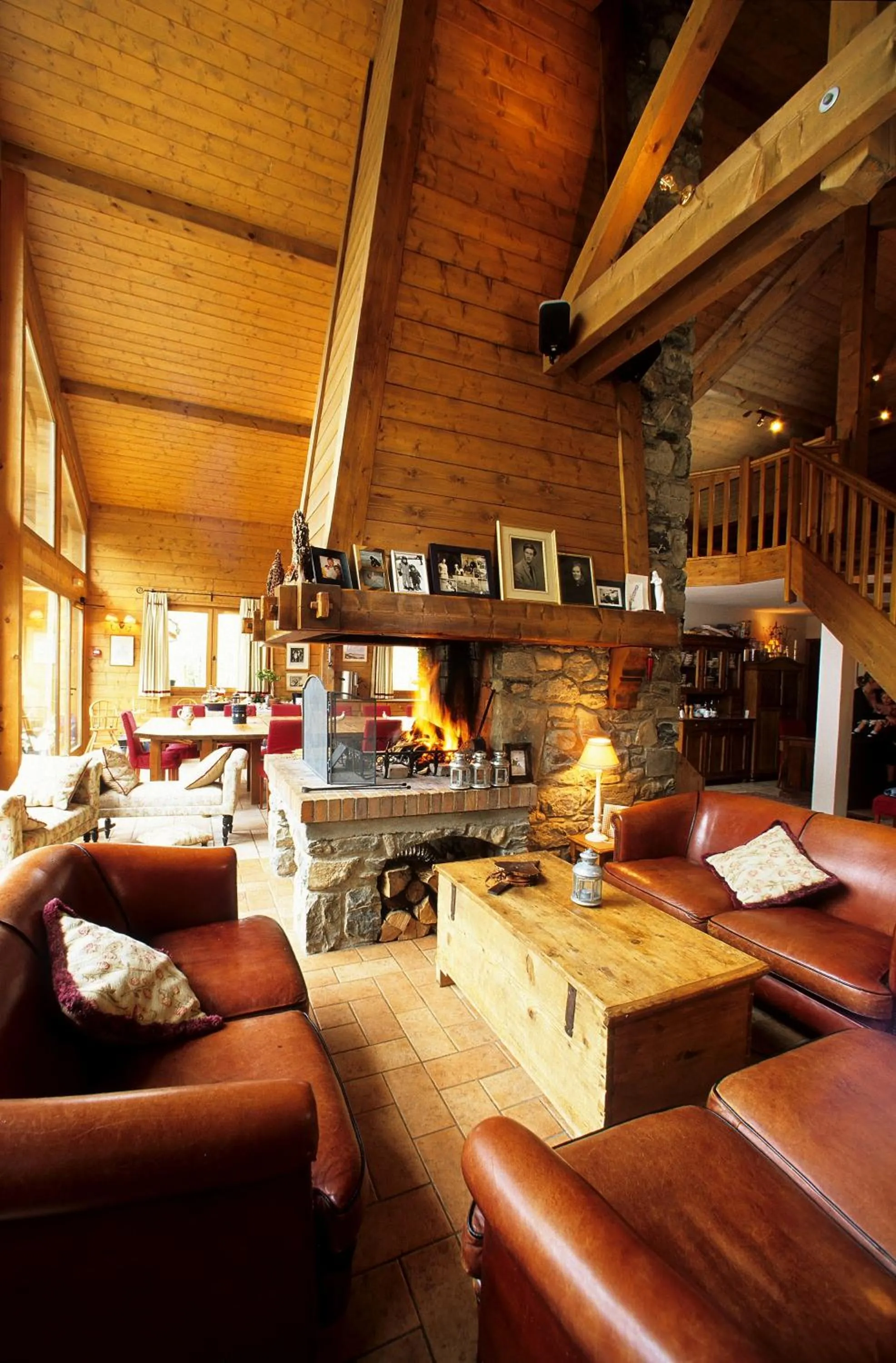 Living room in Hôtel et Chalet Au Coin Du Feu Chilly Powder