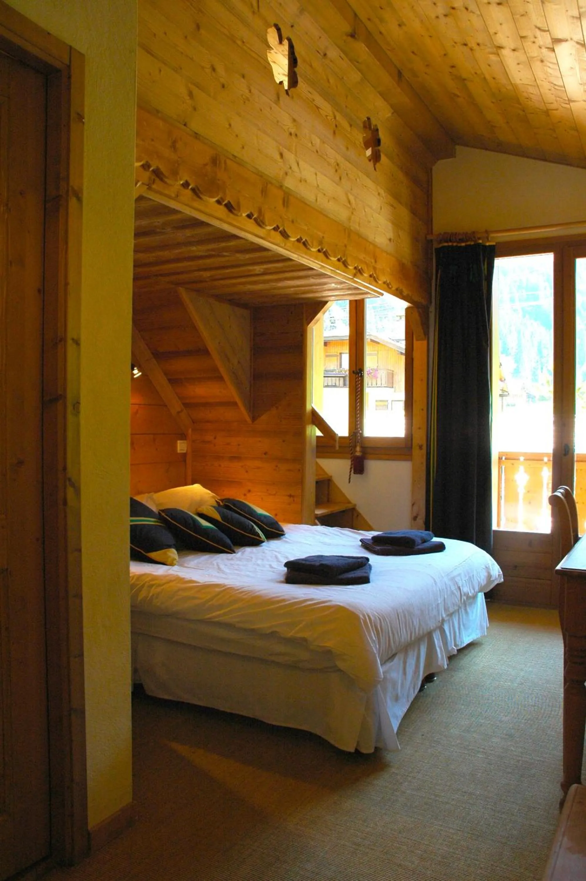 Bed in Hôtel et Chalet Au Coin Du Feu Chilly Powder