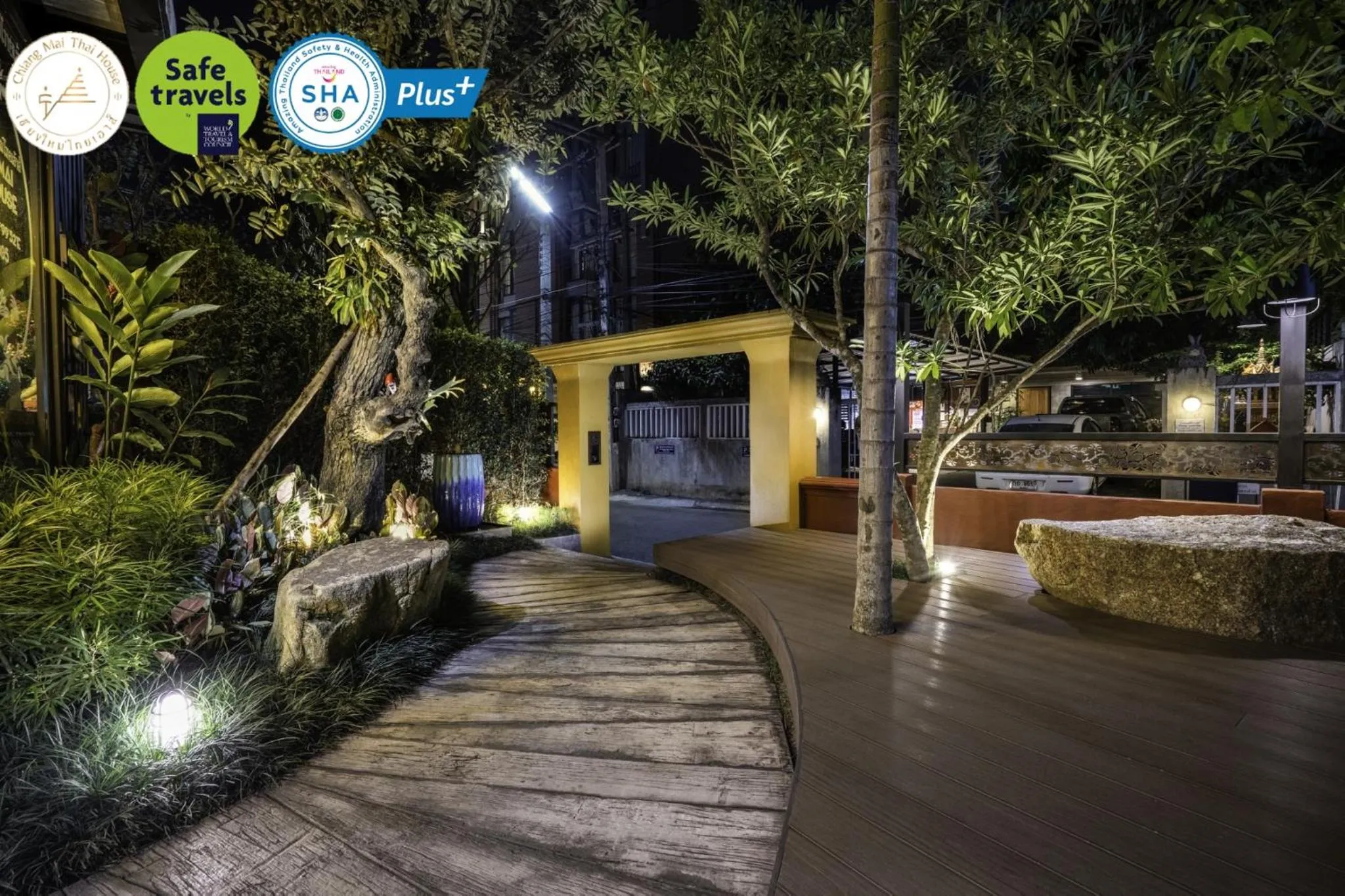 Facade/entrance in Chiang Mai Thai House,Thapae