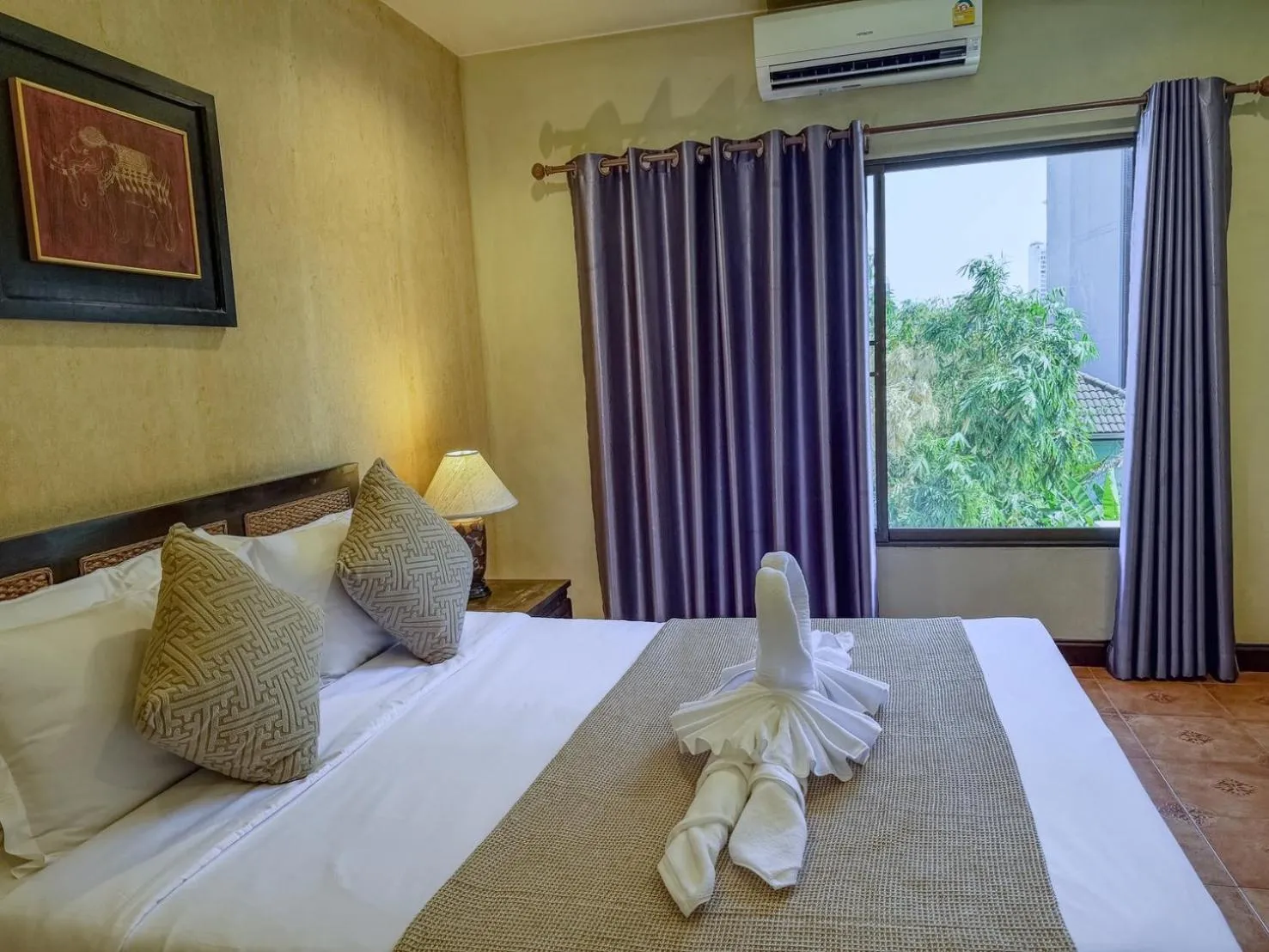 View (from property/room), Bed in Chiang Mai Thai House,Thapae