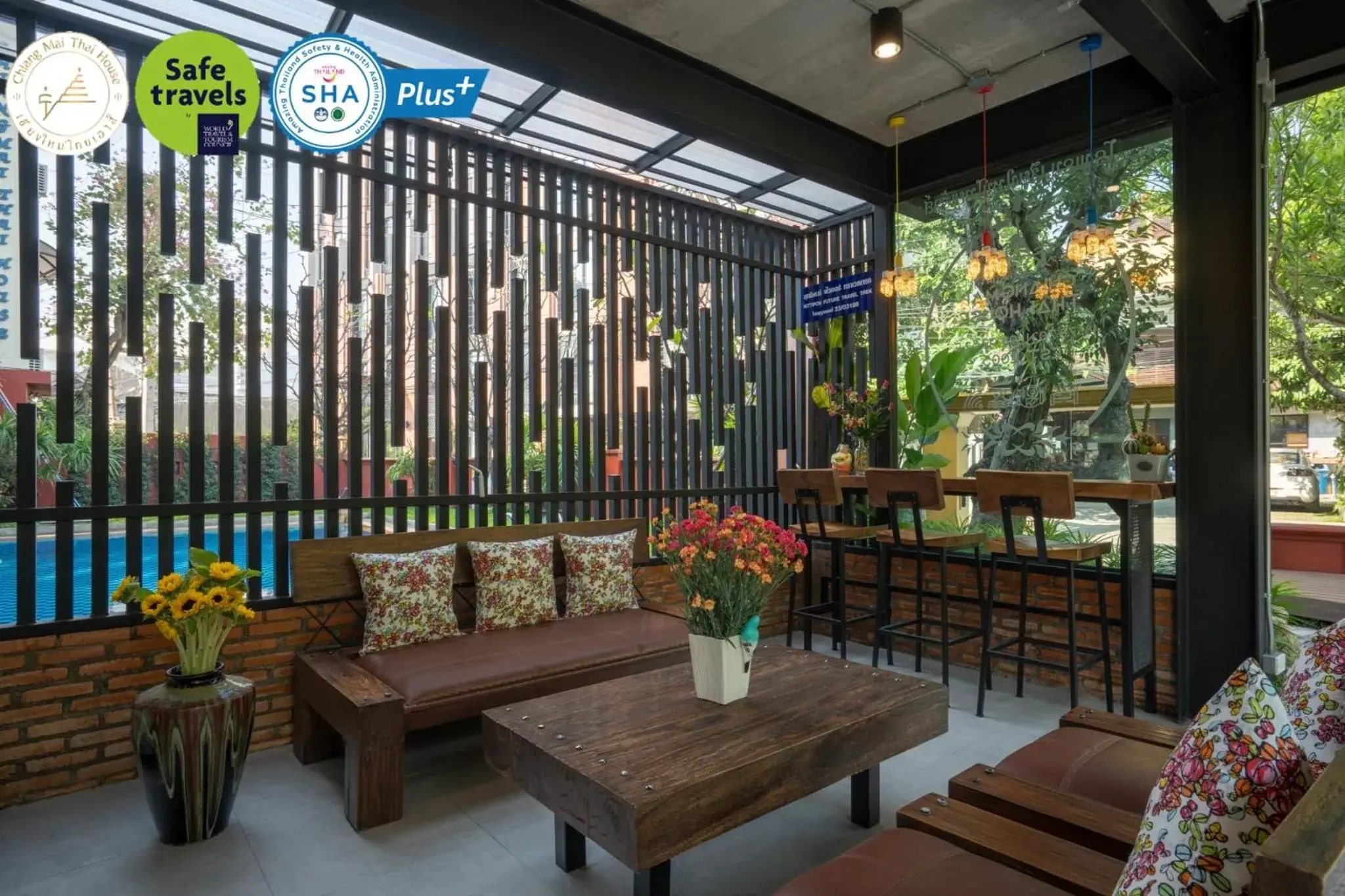 Lobby or reception in Chiang Mai Thai House,Thapae Lobby or reception in Chiang Mai Thai House,Thapae