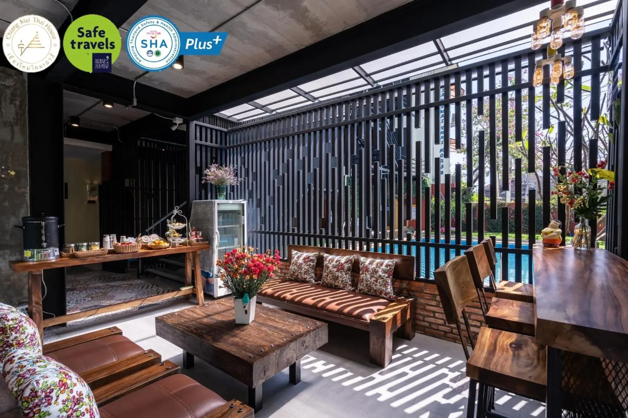 Lobby or reception in Chiang Mai Thai House,Thapae Lobby or reception in Chiang Mai Thai House,Thapae