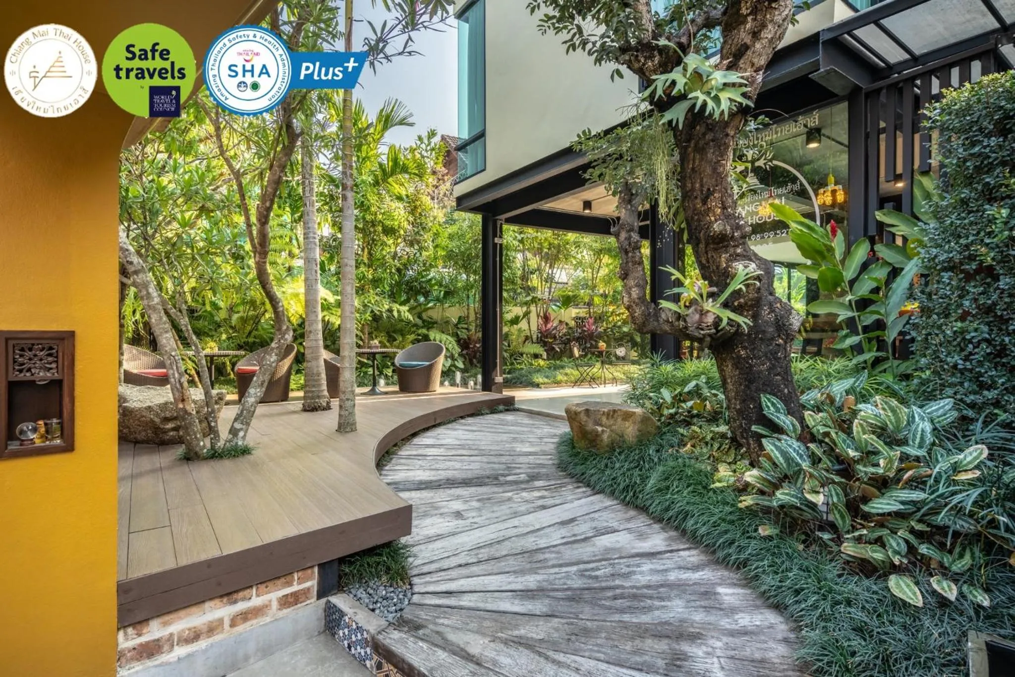 Facade/entrance in Chiang Mai Thai House,Thapae