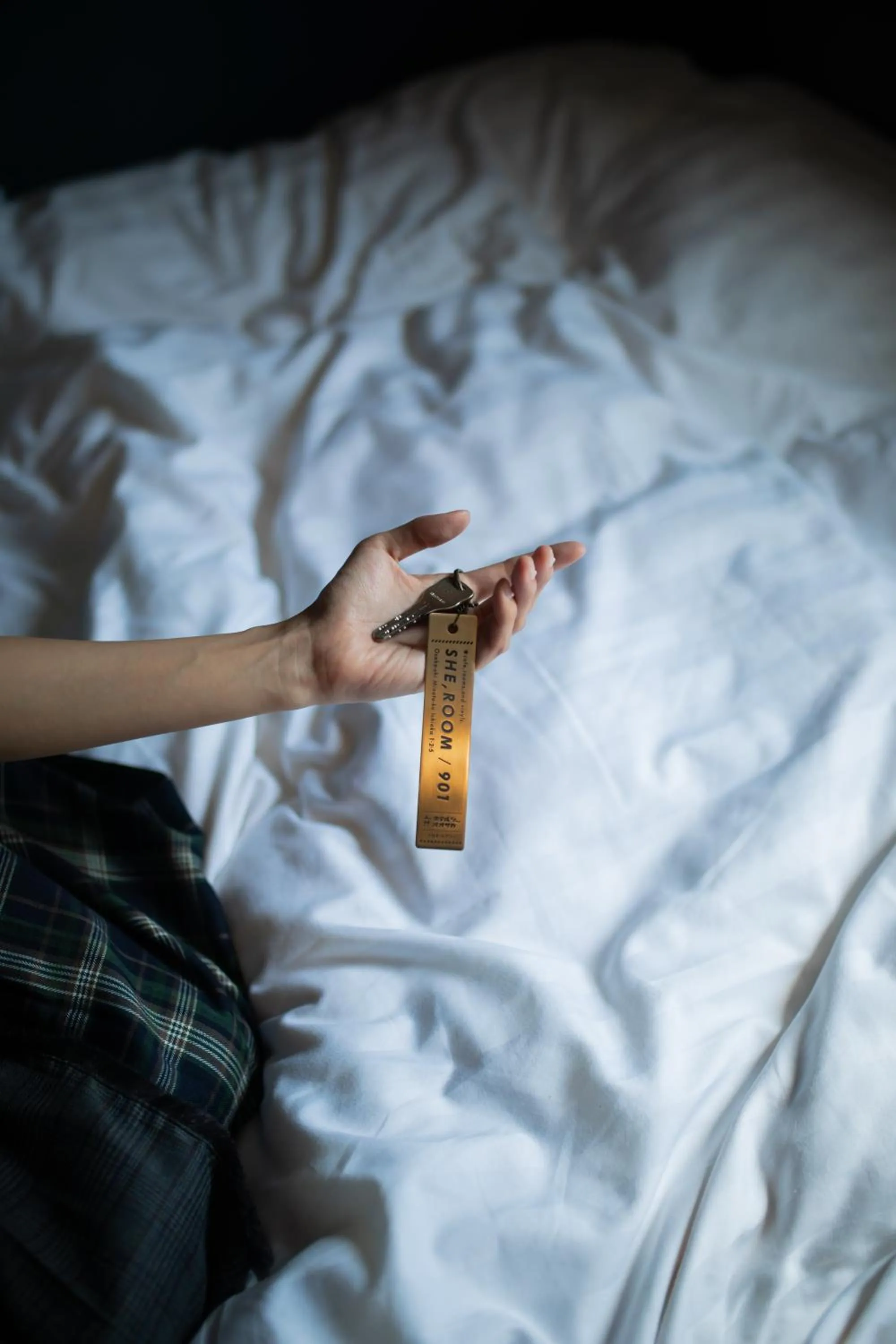 Bed in Hotel She, Osaka