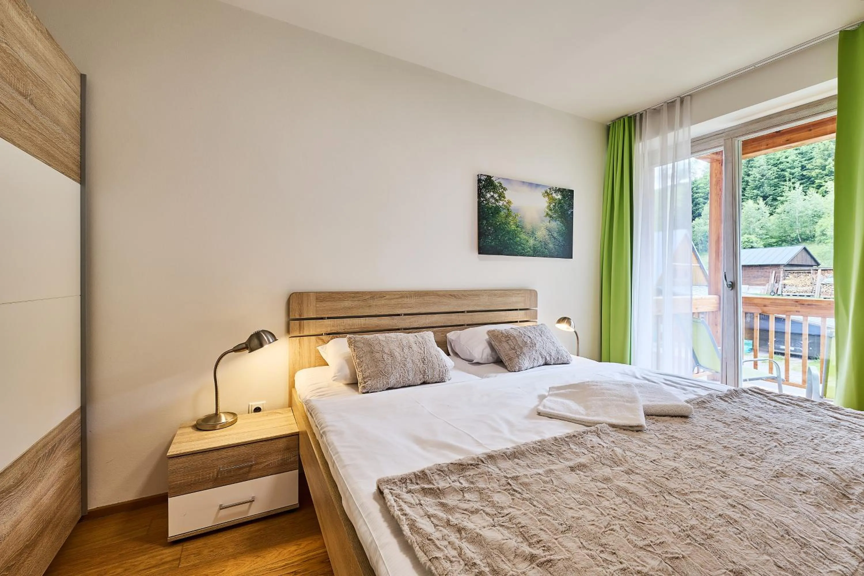 Bed in Aparthotel Kovarna Residence