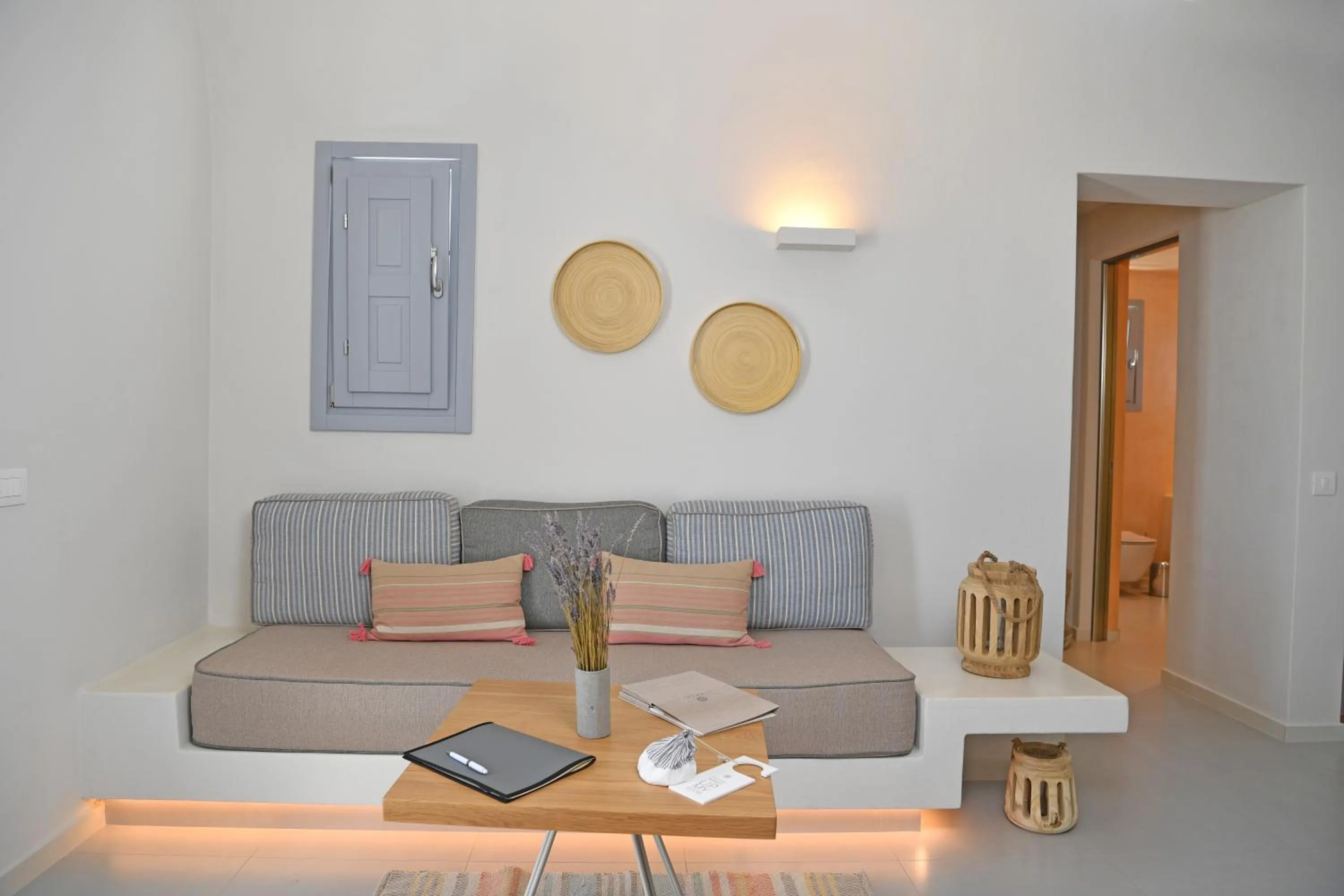 Seating area in Nova Luxury Suites