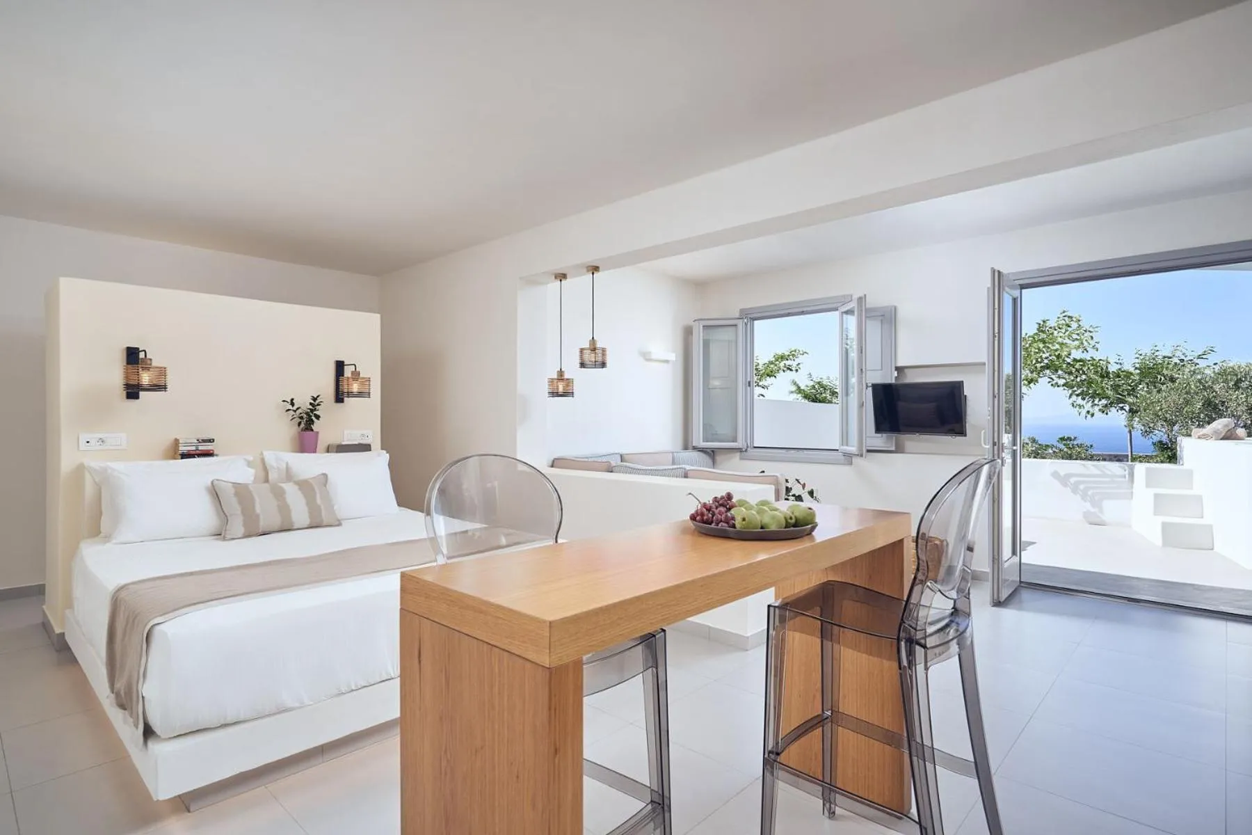 Living room, Bed in Nova Luxury Suites