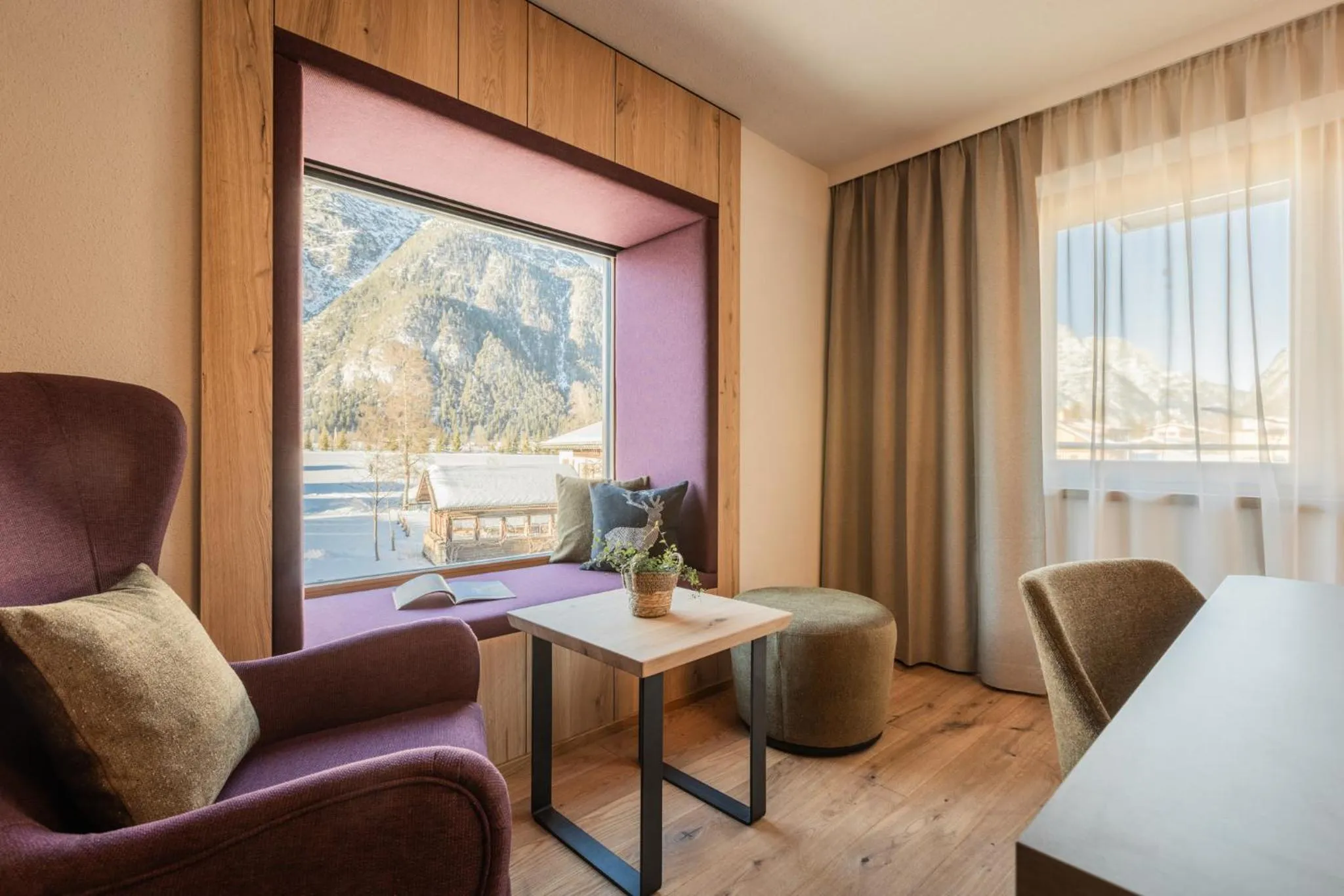 Seating area in Biohotel Leutascherhof