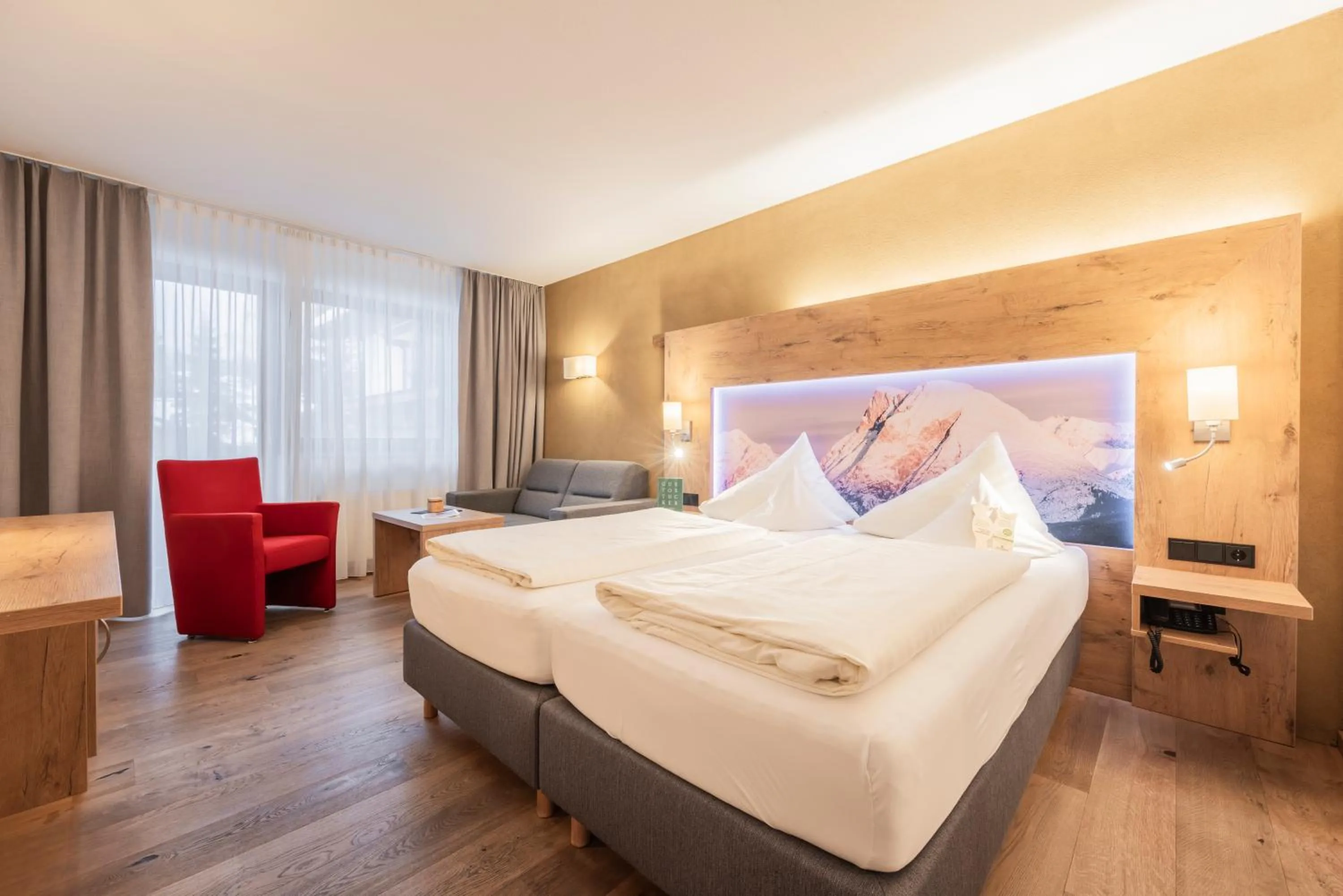 Photo of the whole room, Bed in Biohotel Leutascherhof