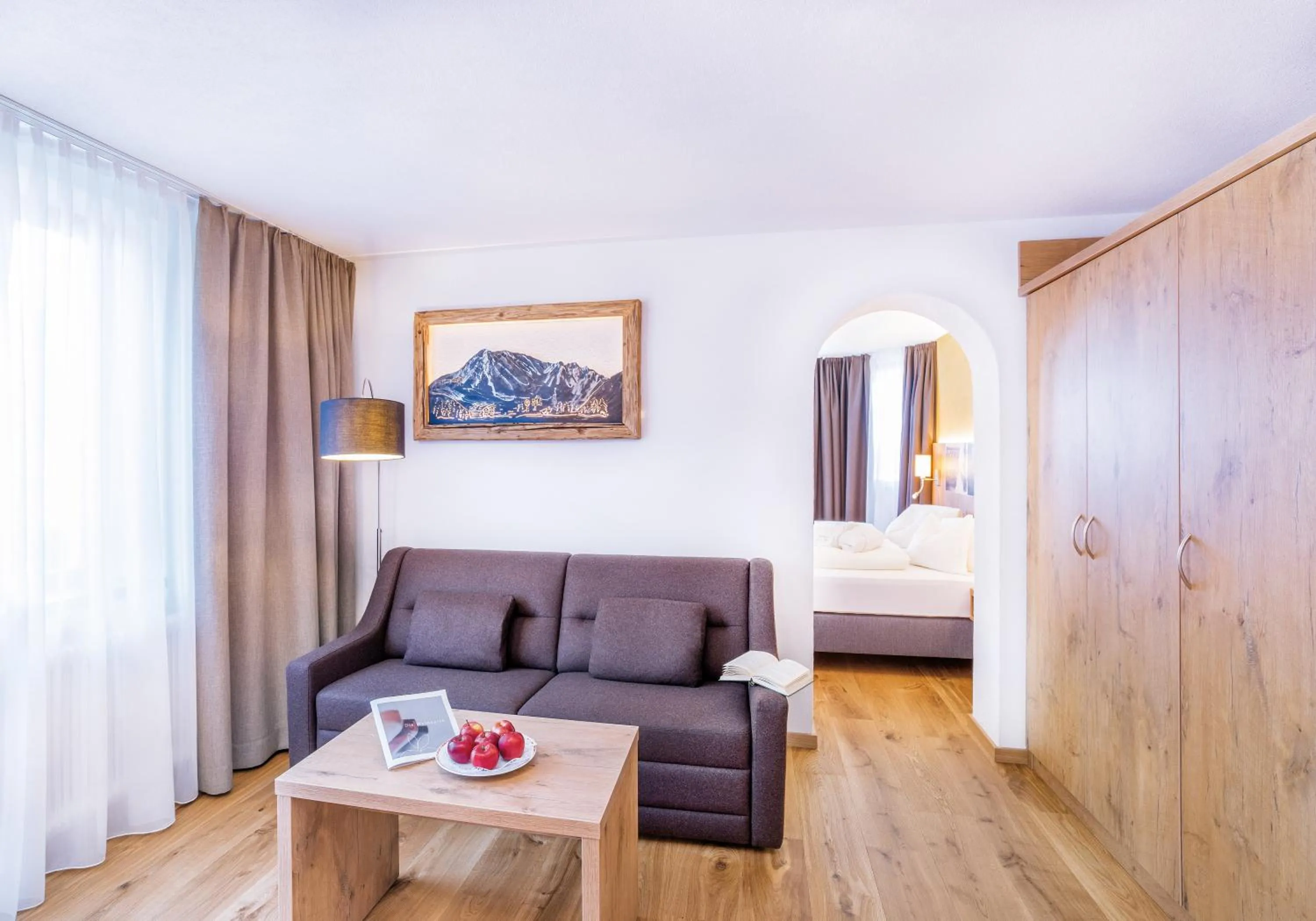 Living room, Bed in Biohotel Leutascherhof