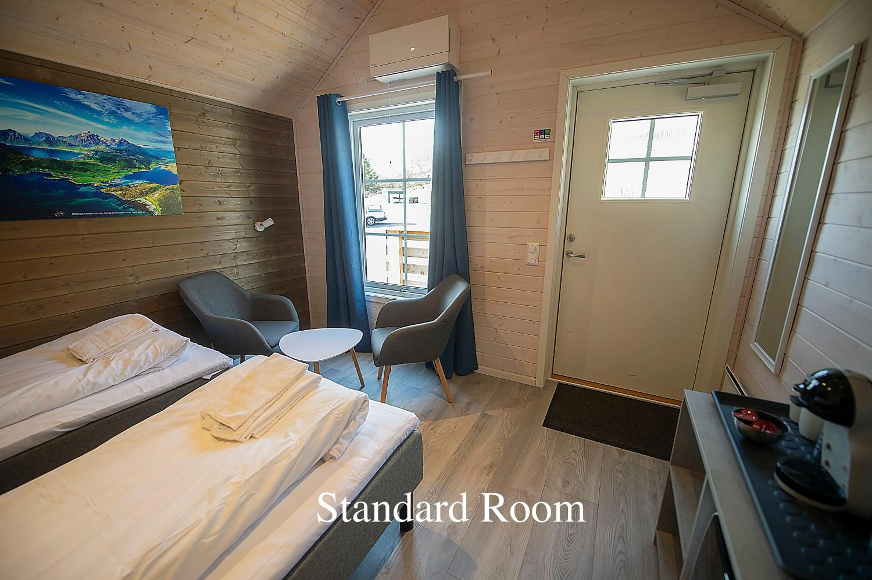 Bed in Lofoten Basecamp