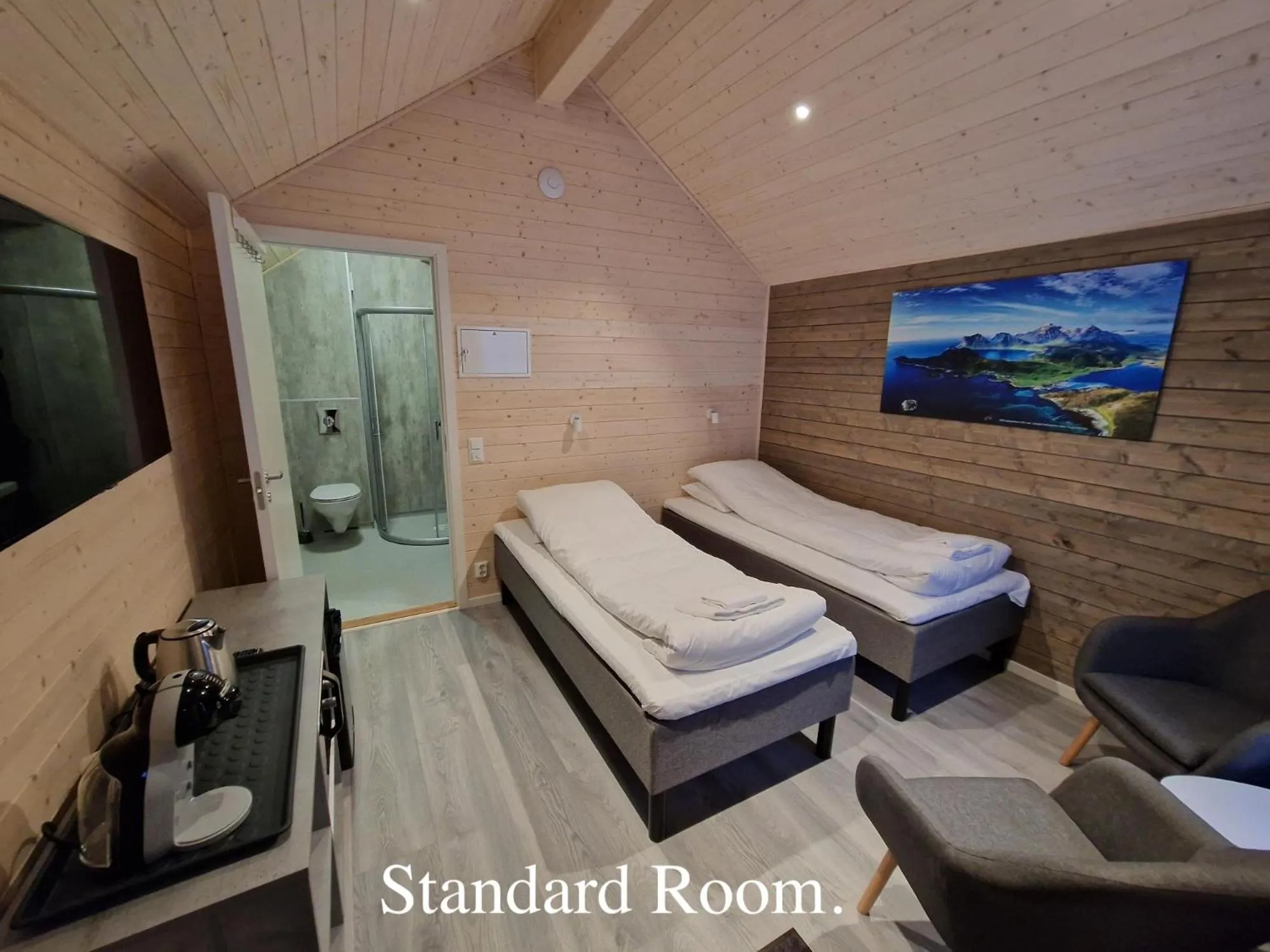 Bed in Lofoten Basecamp