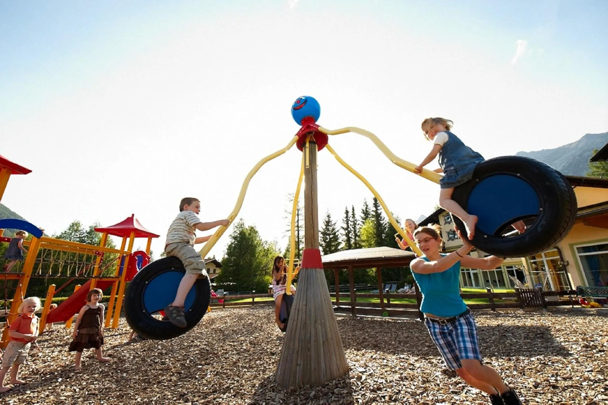 Children play ground in Kinderhotel Lärchenhof