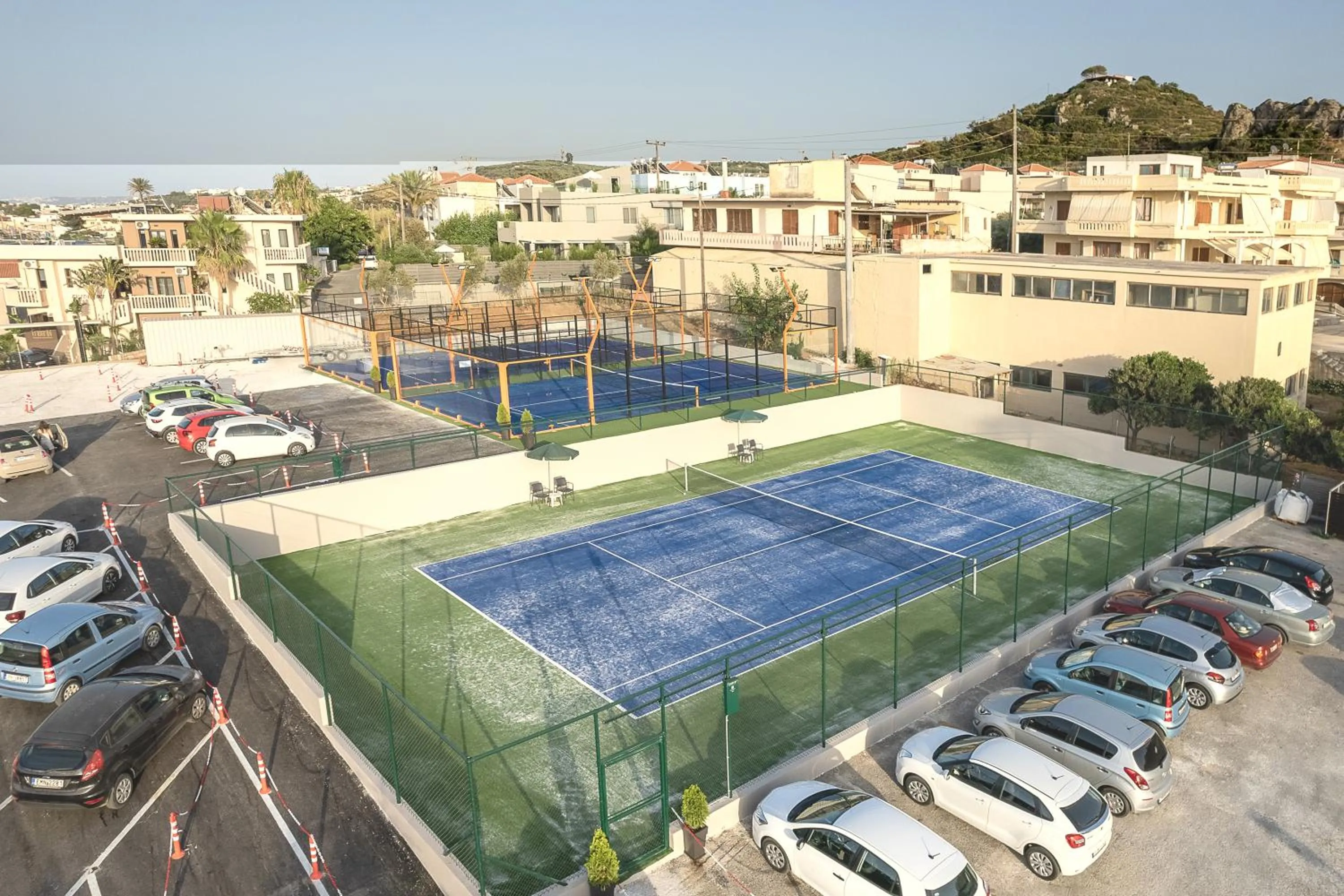 Tennis court in Porto Platanias Beach Resort & Spa