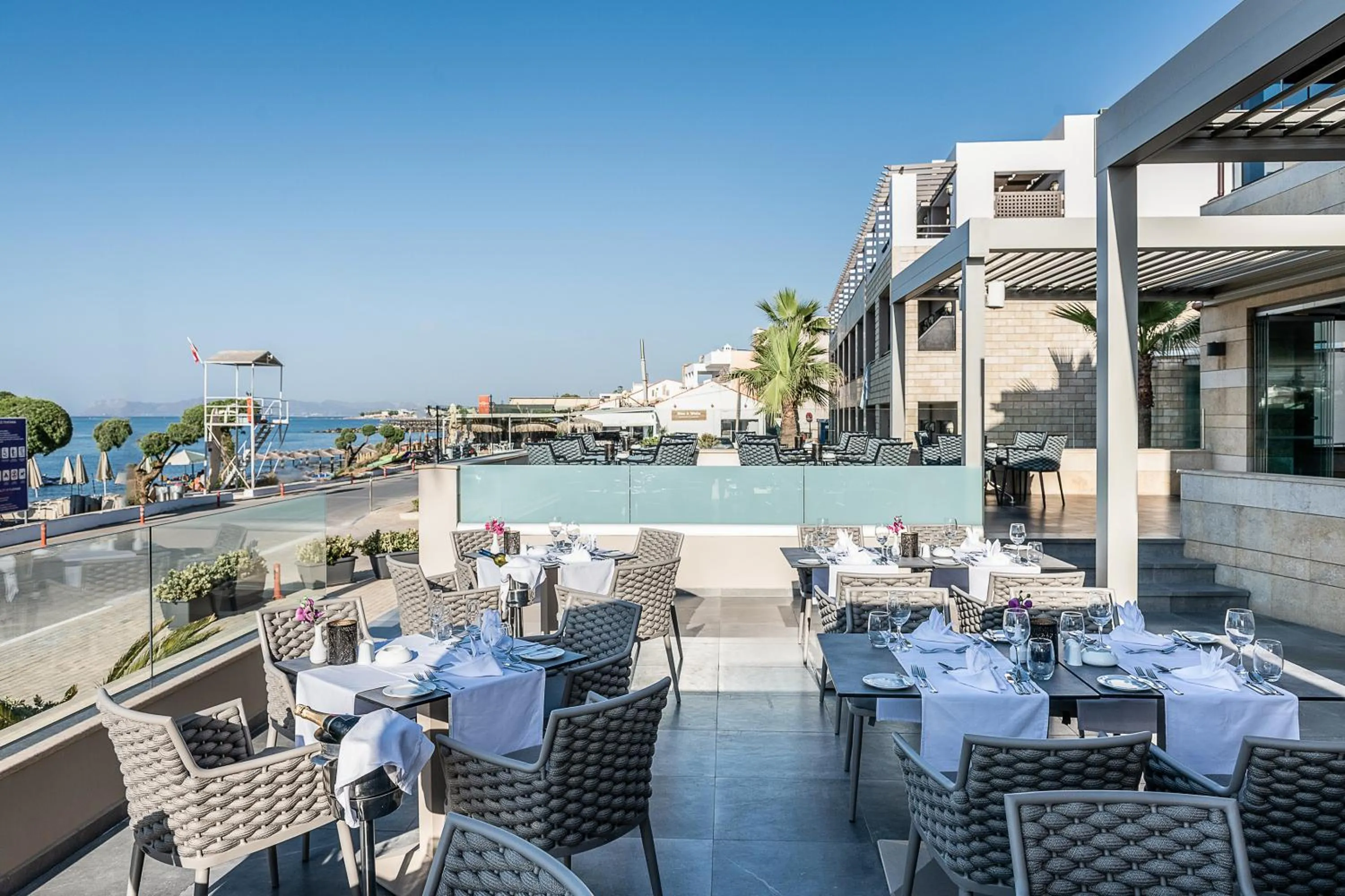 Patio in Porto Platanias Beach Resort & Spa