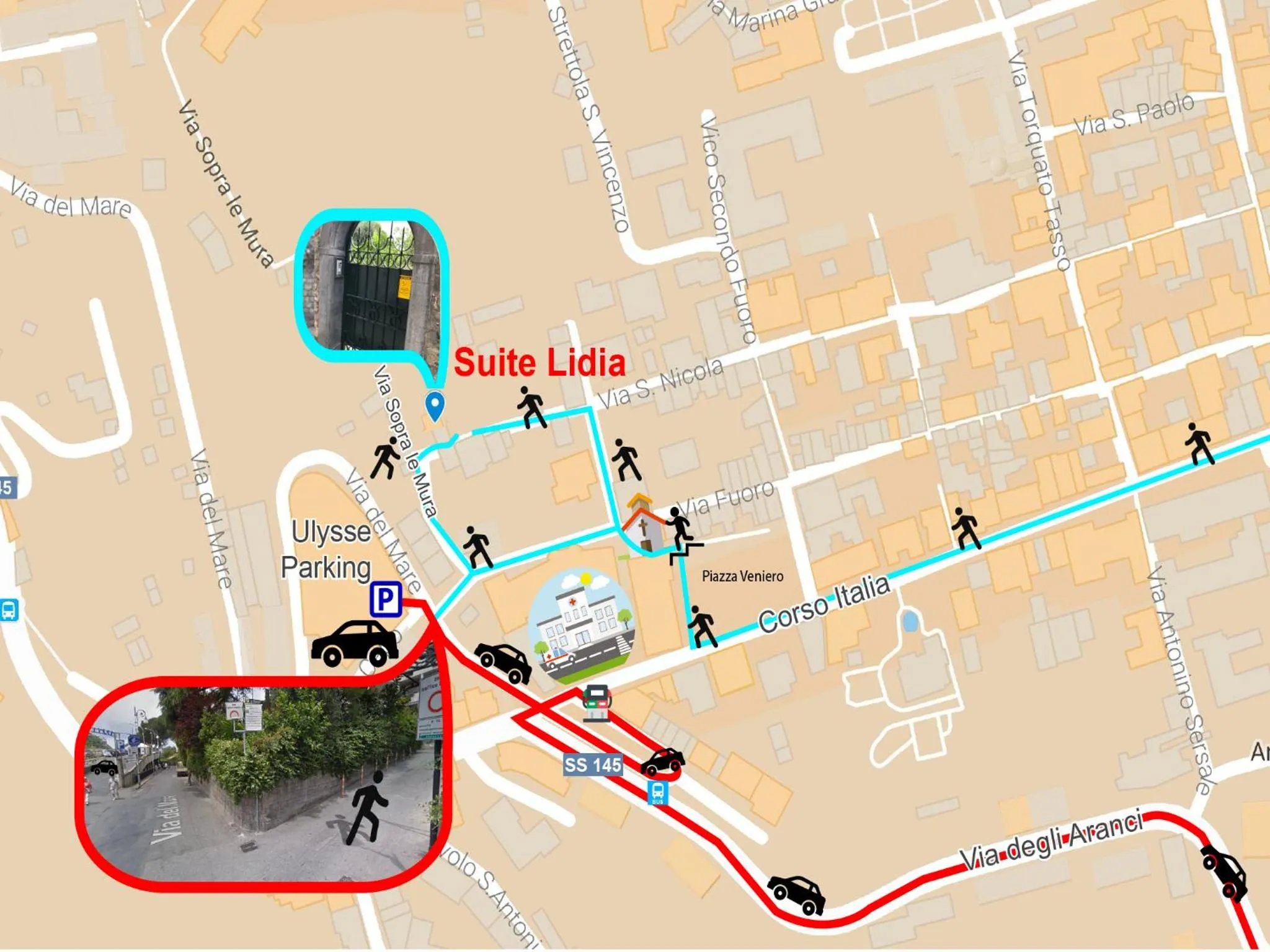 Floor plan in Suite Lidia B&B