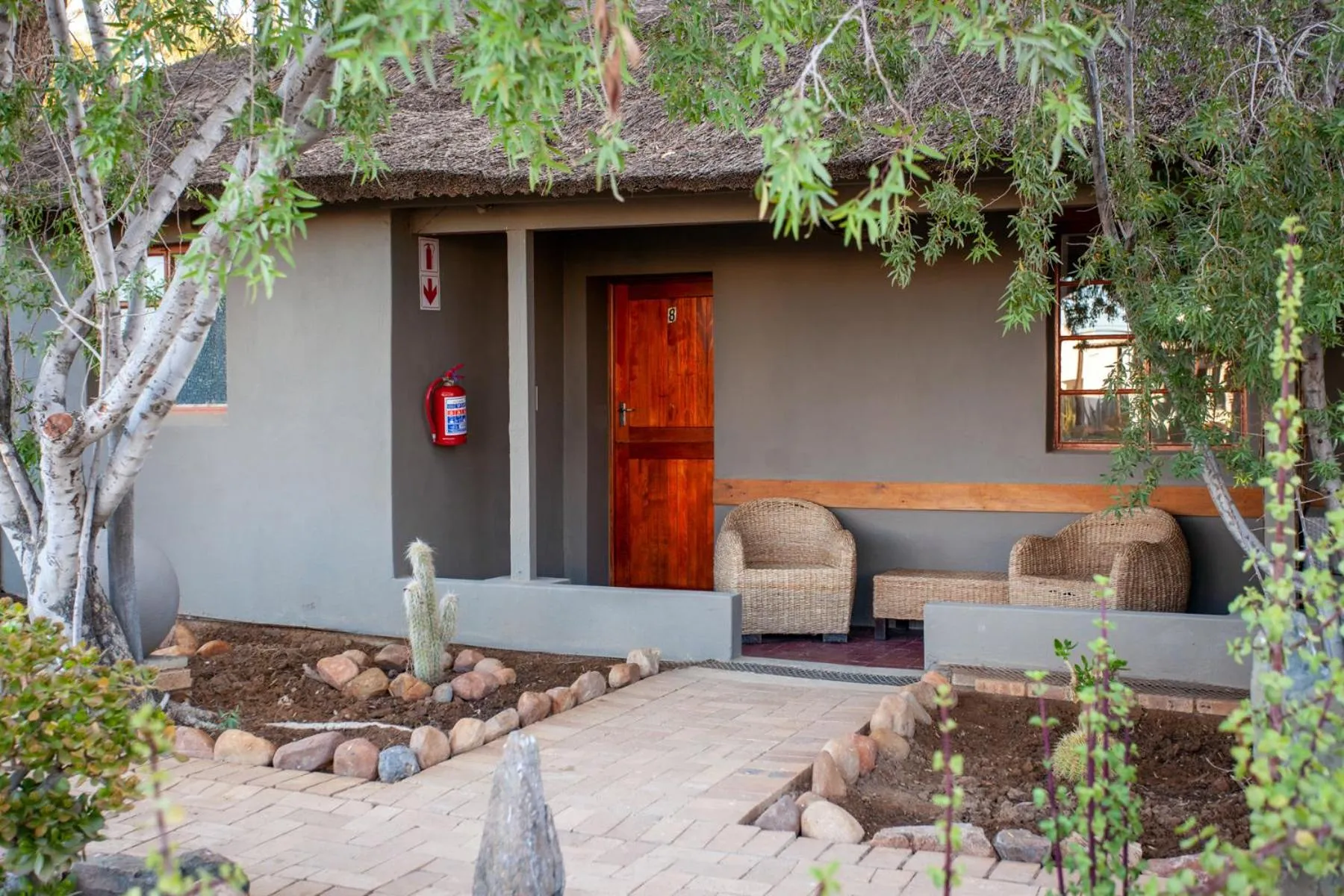 Seating area in Inverdoorn Game Reserve Lodge