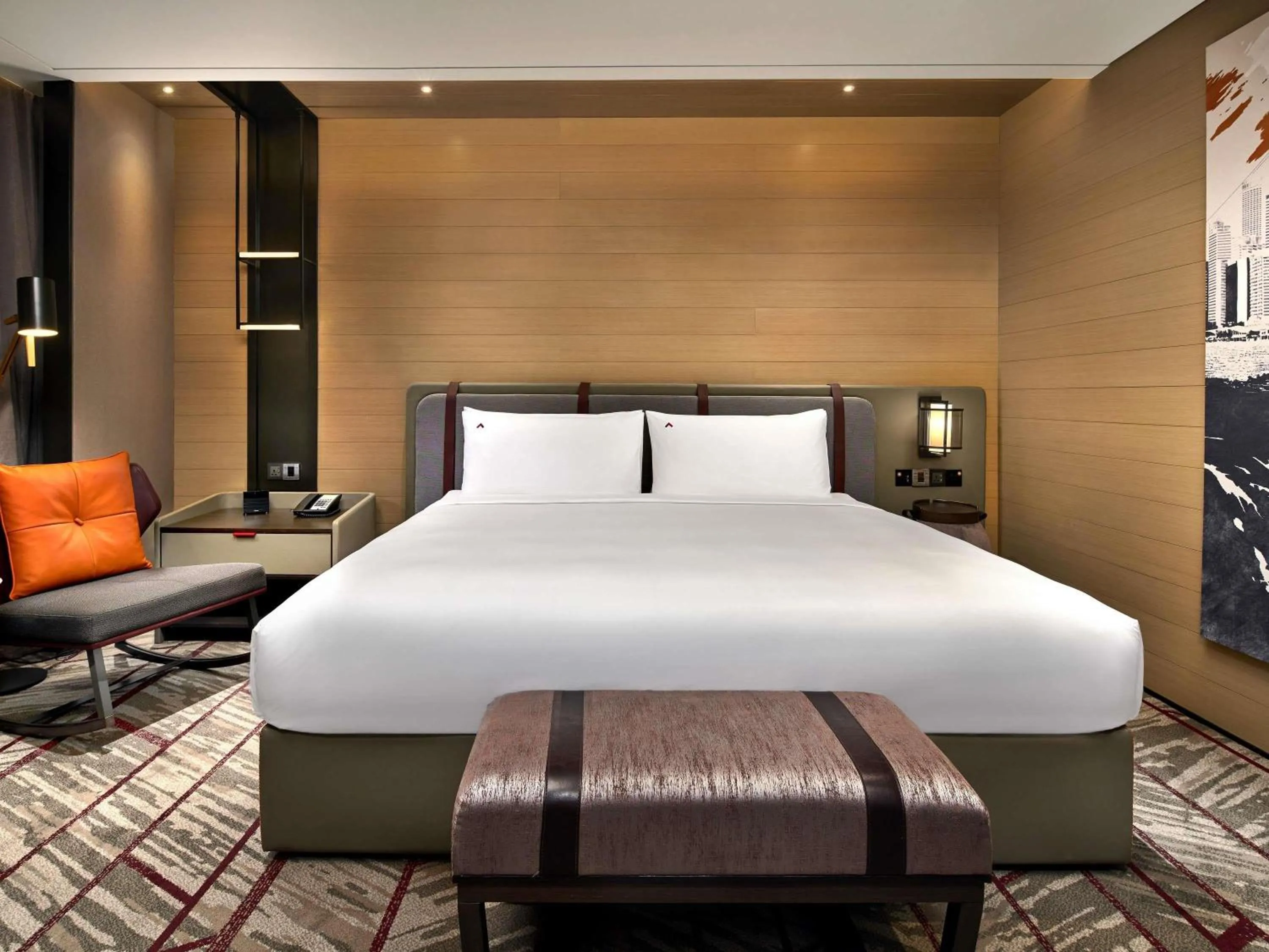 Bedroom, Bed in Swissotel The Stamford Singapore