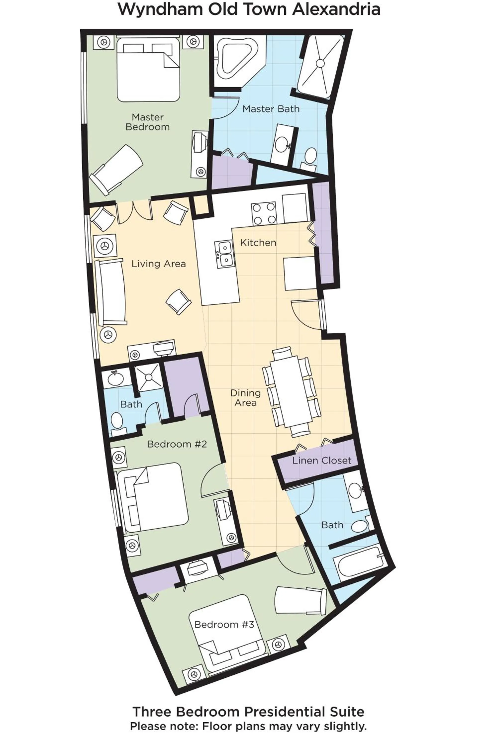 Floor plan in Club Wyndham Old Town Alexandria