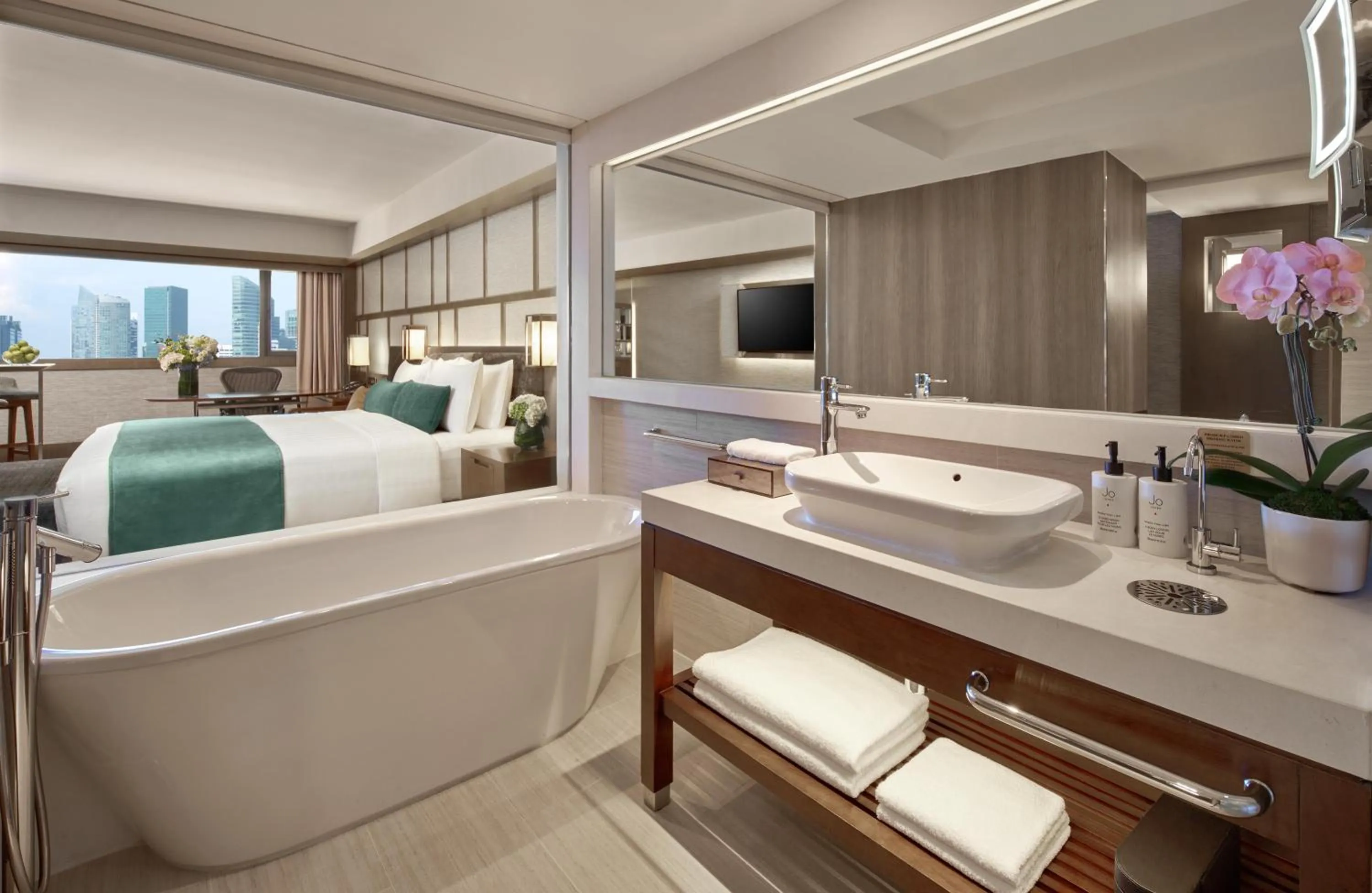 Bed in Pan Pacific Singapore