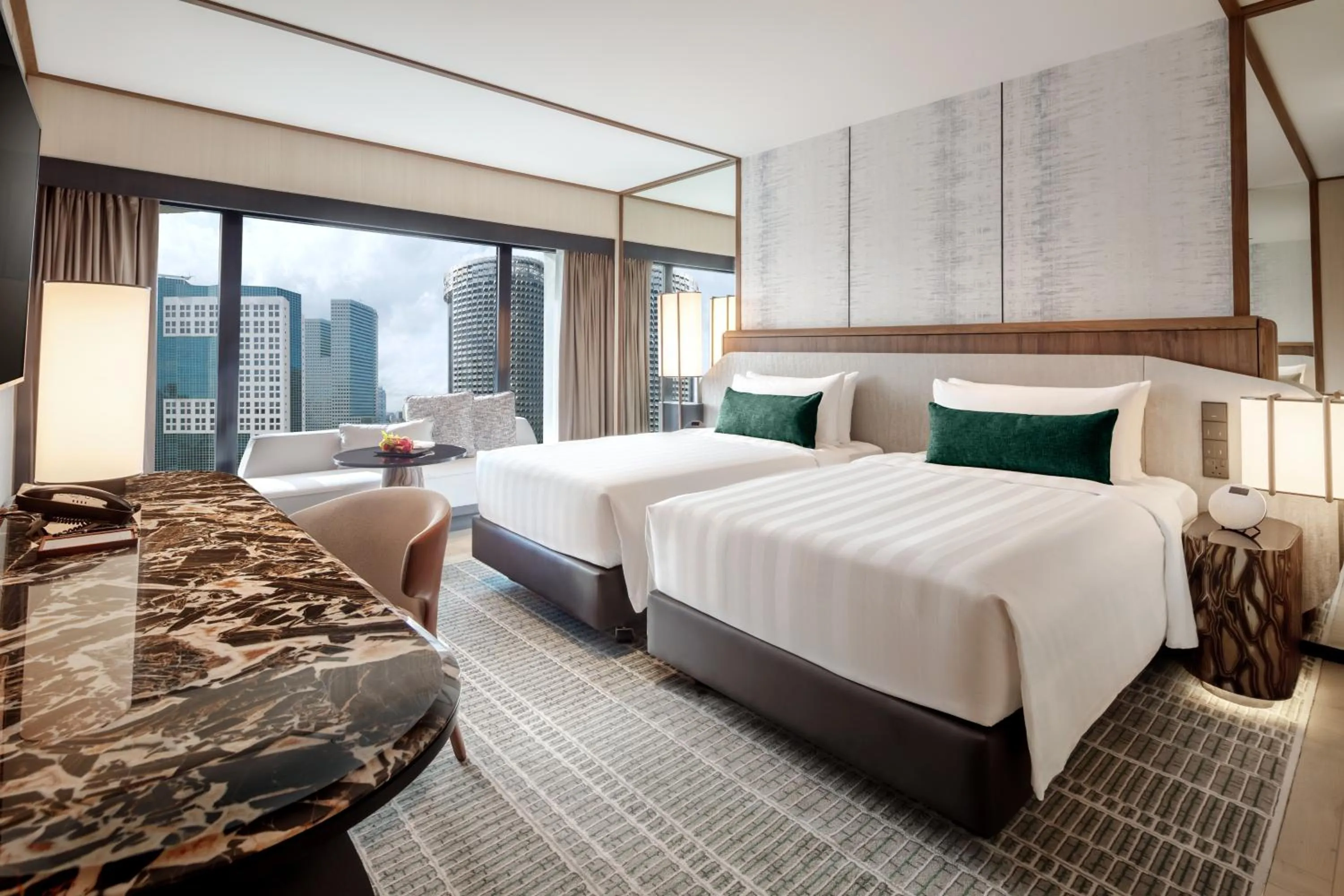 Bed in Pan Pacific Singapore