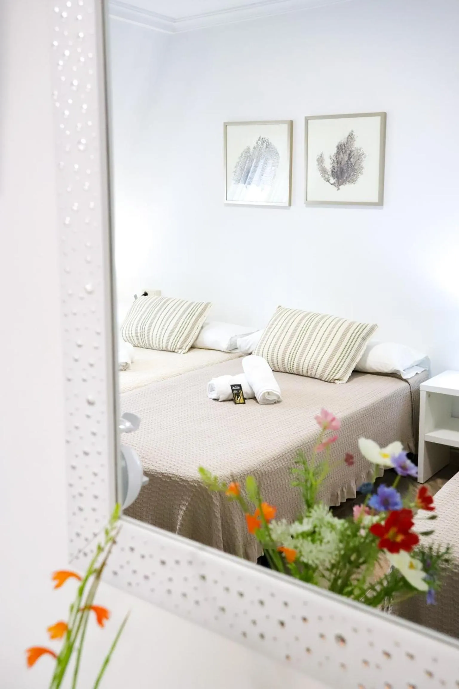 Bed in Pensión As Burgas