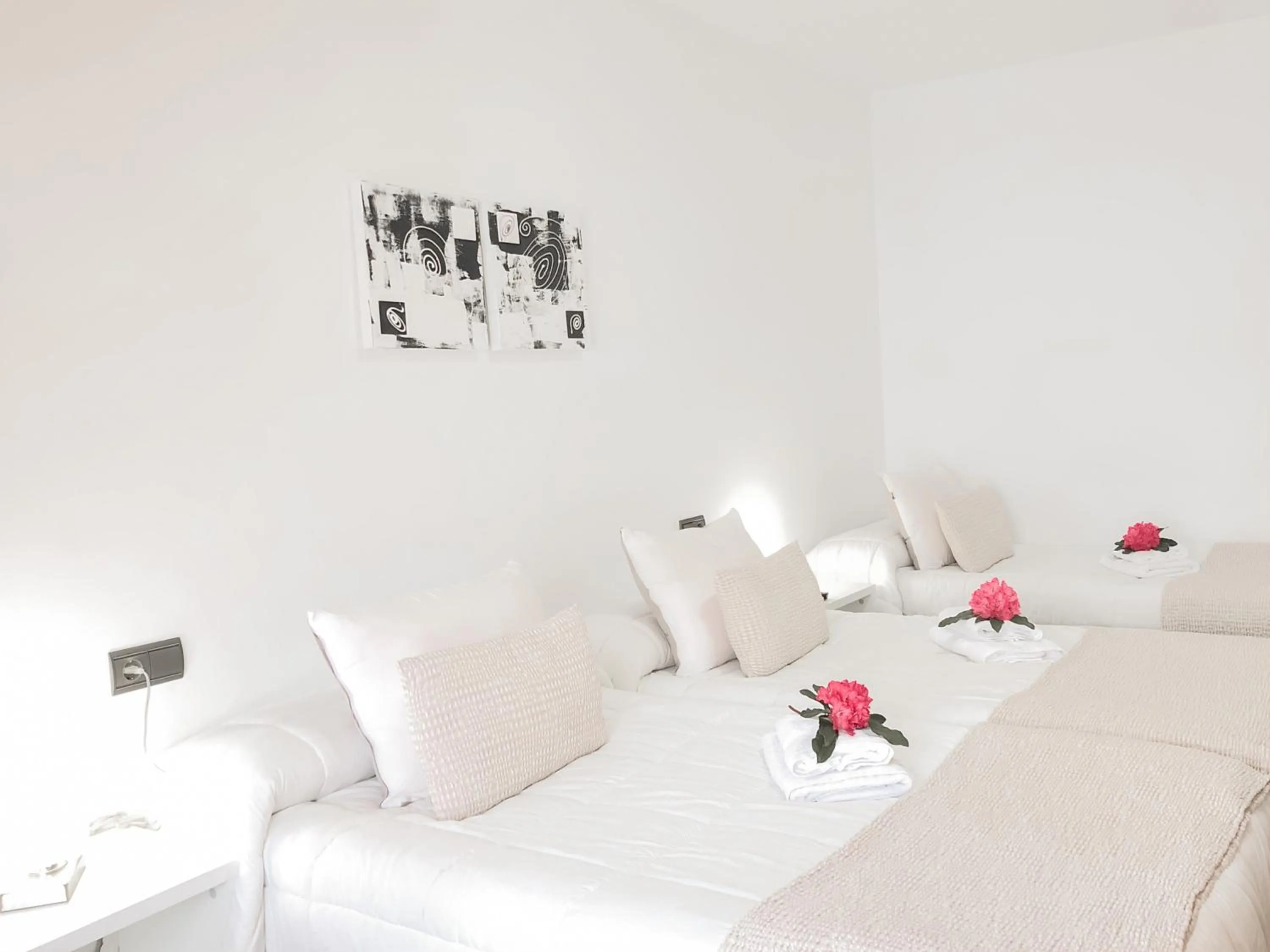 Bed in Pensión As Burgas