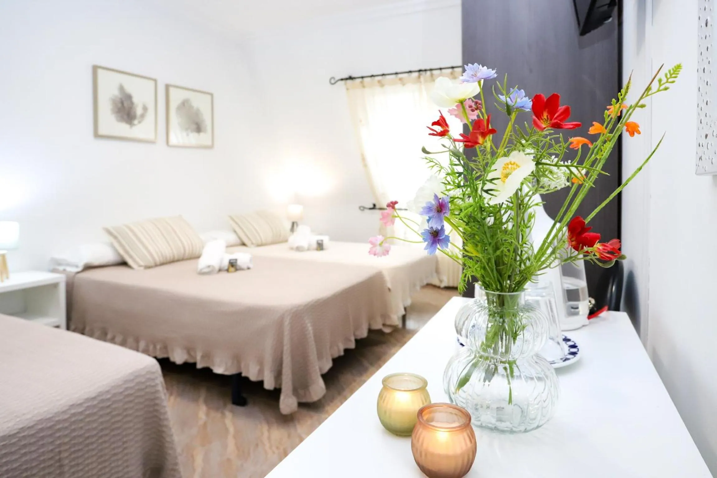 Bed in Pensión As Burgas