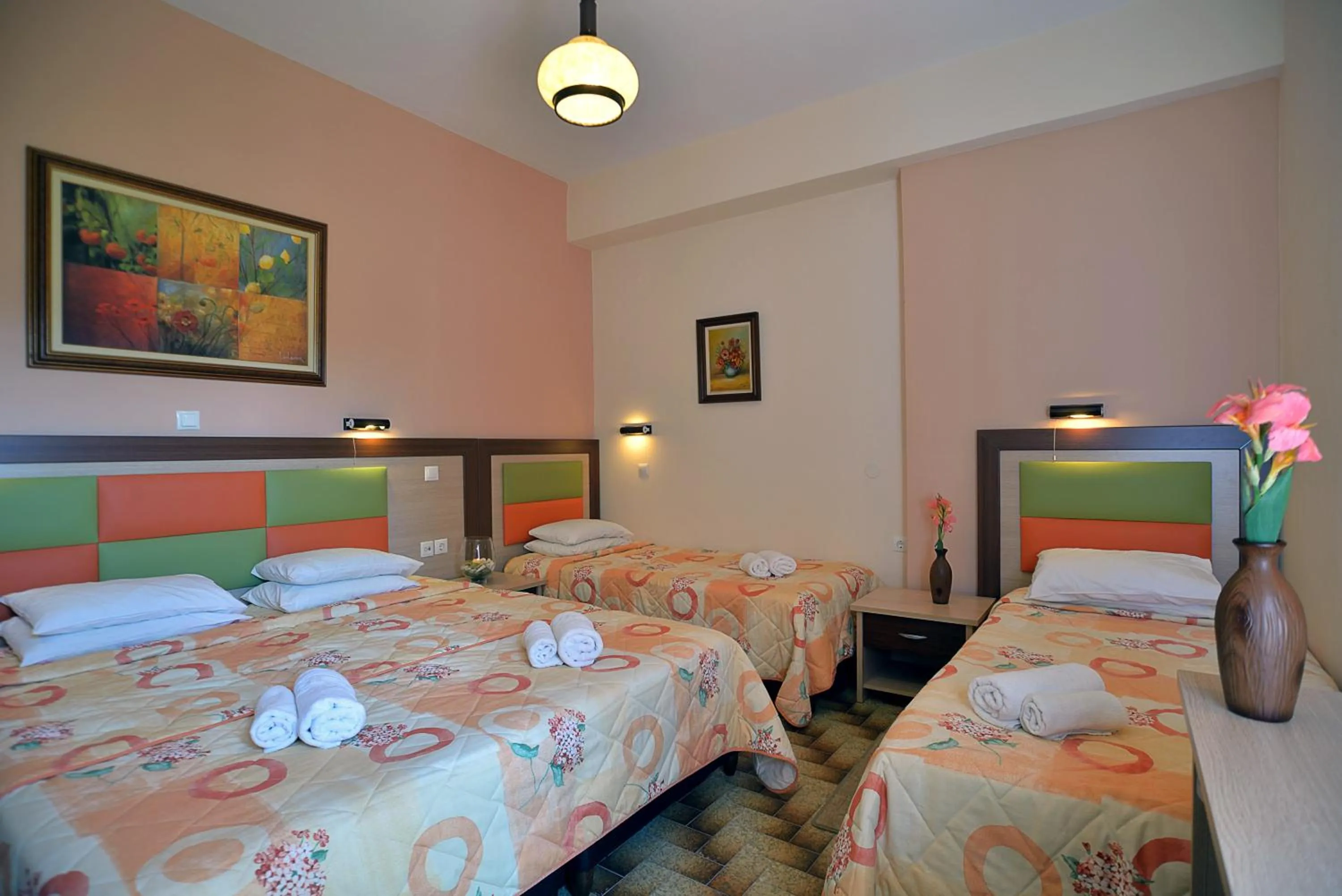 Bedroom, Bed in Maltezos Hotel