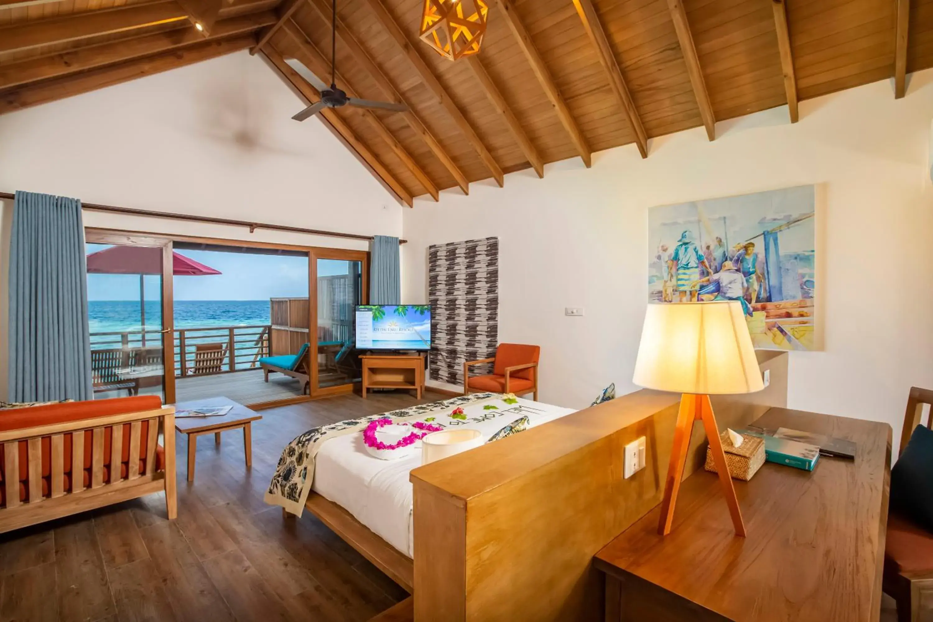 Bedroom, Bed in Reethi Faru Resort - Stay 5 Nights or more Between Aug to Oct 2025 & Enjoy a Free Sunset Cruise Bedroom, Bed in Reethi Faru Resort - Stay 5 Nights or more Between Aug to Oct 2025 & Enjoy a Free Sunset Cruise