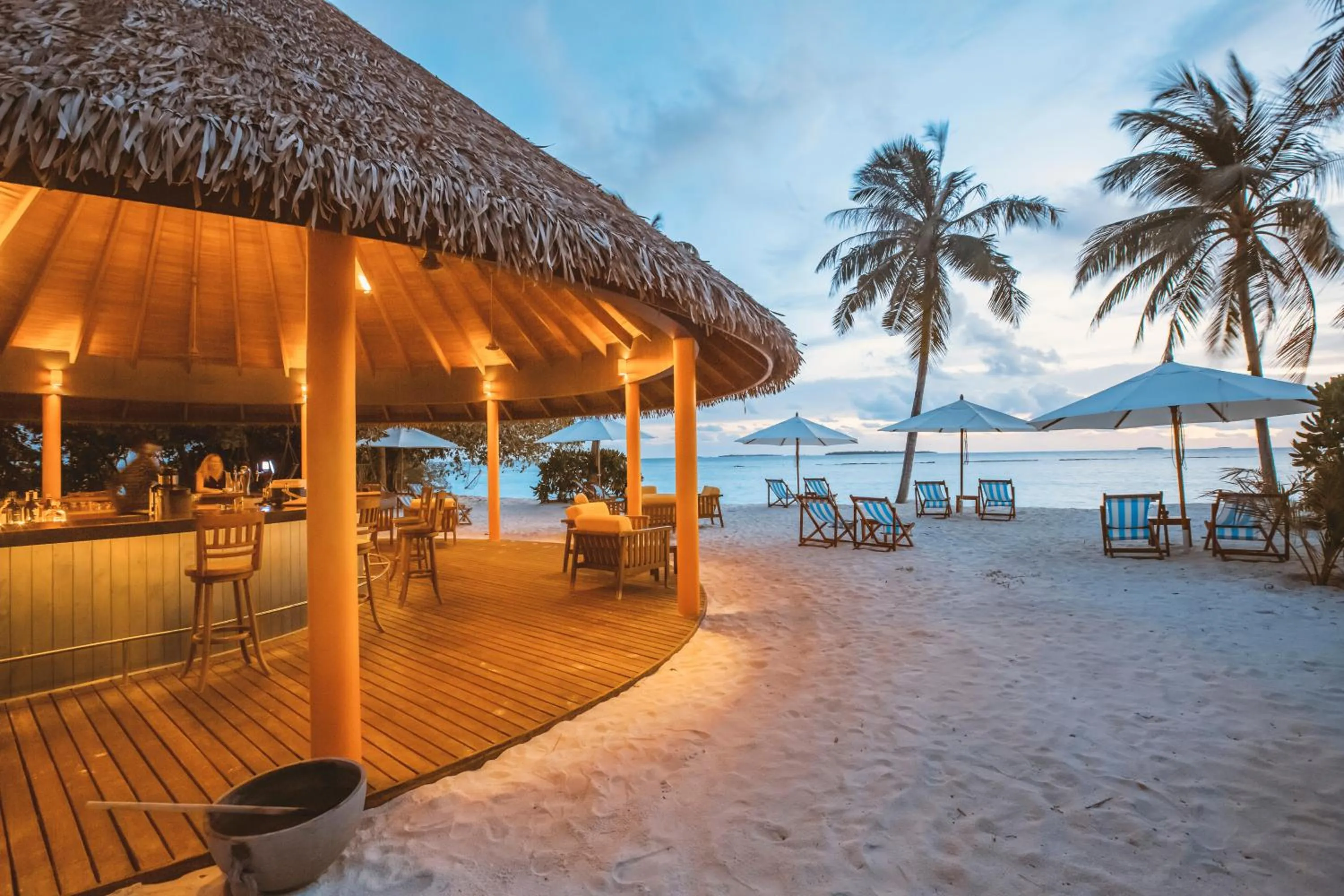 Lounge or bar in Reethi Faru Resort - Stay 5 Nights or more Between Aug to Oct 2025 & Enjoy a Free Sunset Cruise