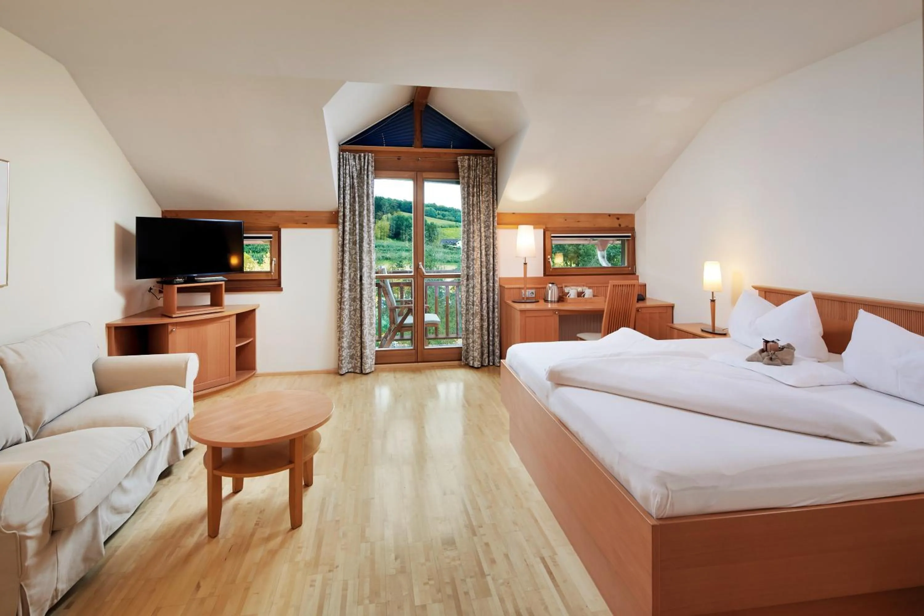 Deluxe Double Room with Balcony in Ayurveda Resort MANDIRA