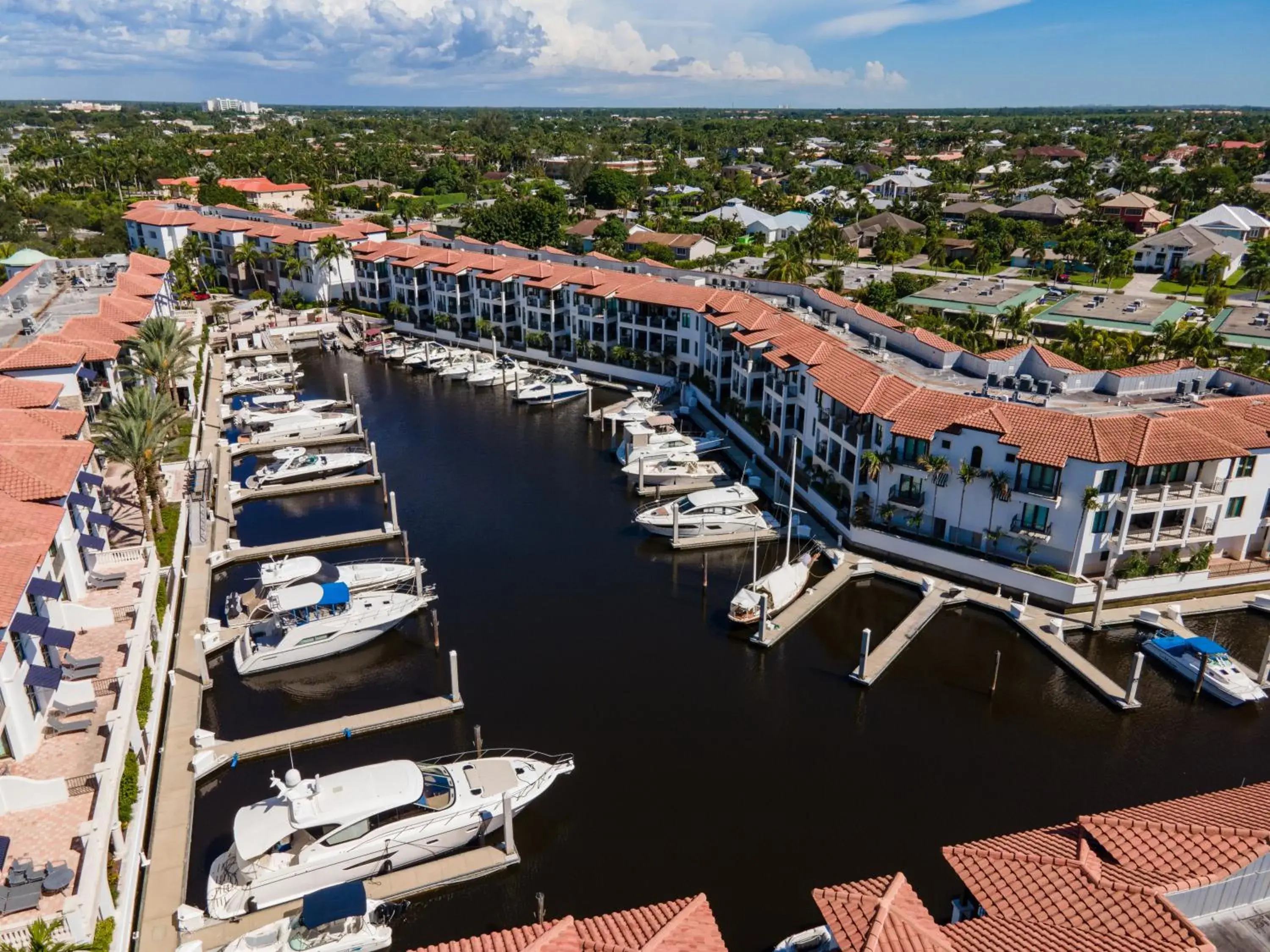 Bird's eye view in Naples Bay Resort and Marina Bird's eye view in Naples Bay Resort and Marina