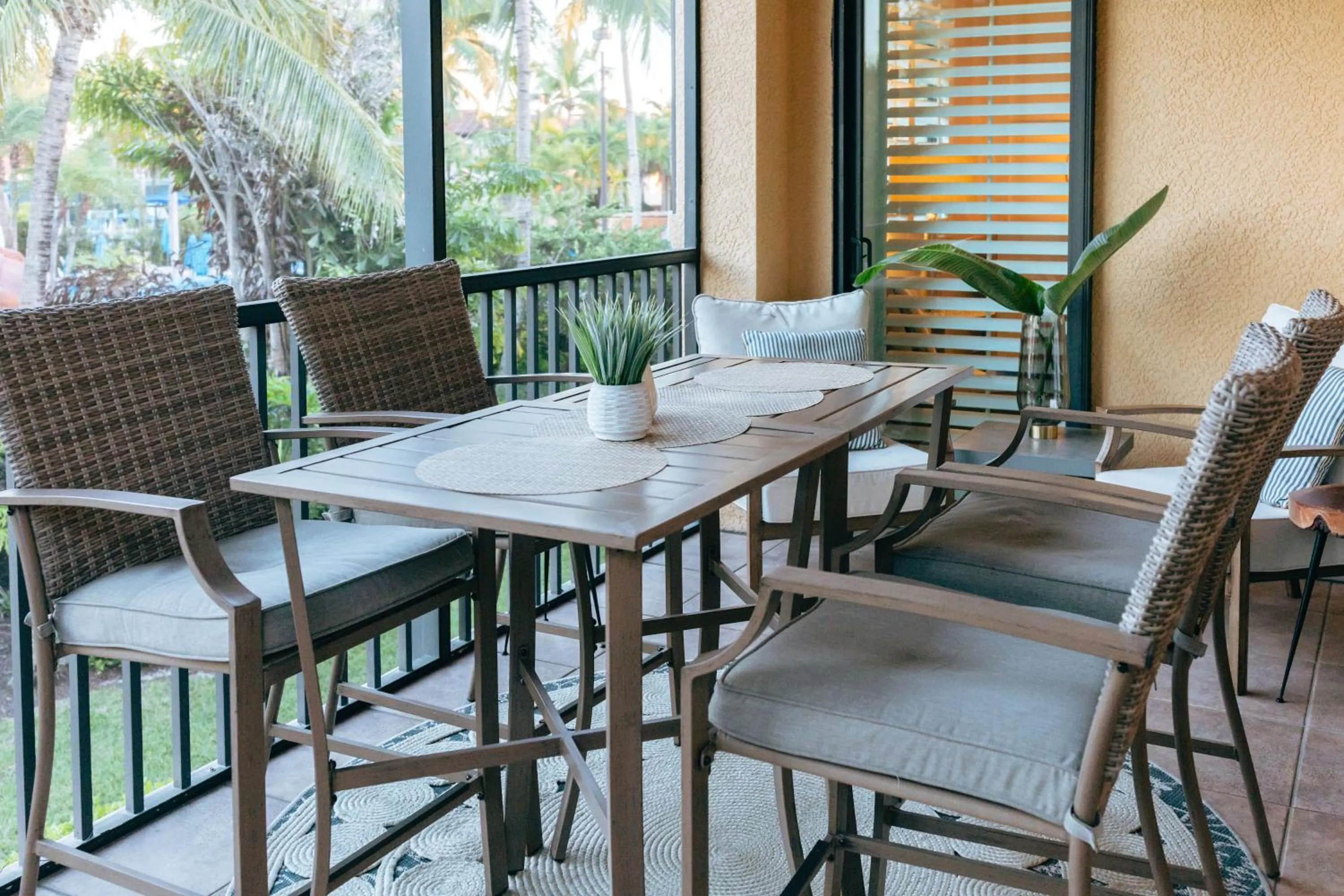 Patio in Naples Bay Resort and Marina
