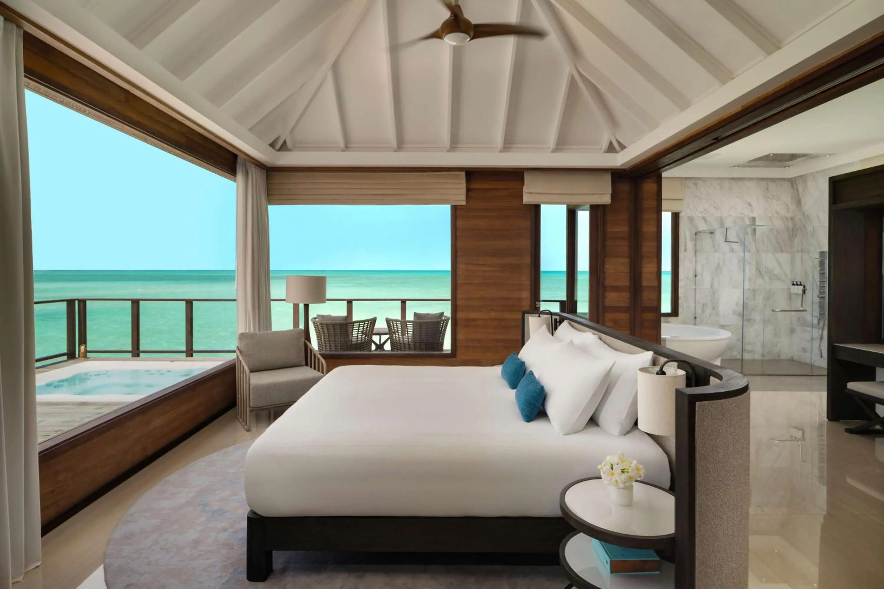 Photo of the whole room, Bed in Conrad Maldives Rangali Island